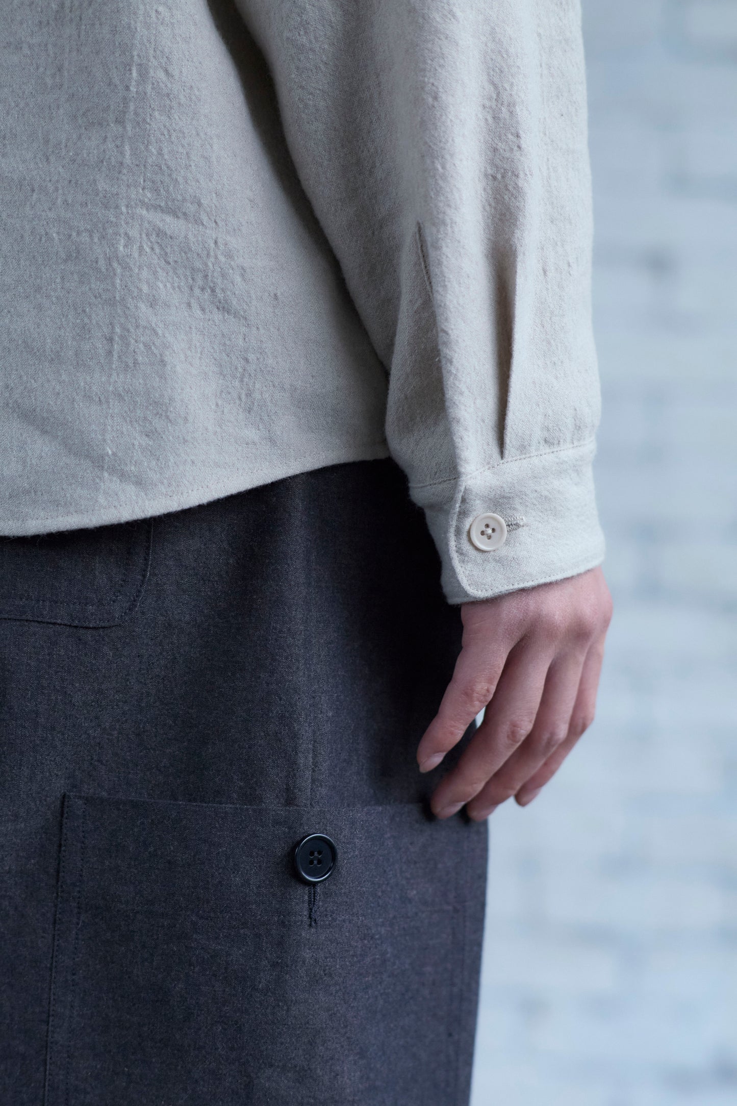 Tent Shirt in Sand Wool / Linen