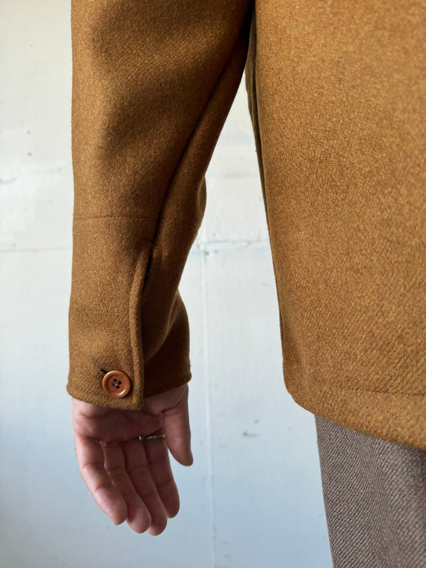 Work Jacket in Orange Wool Tweed