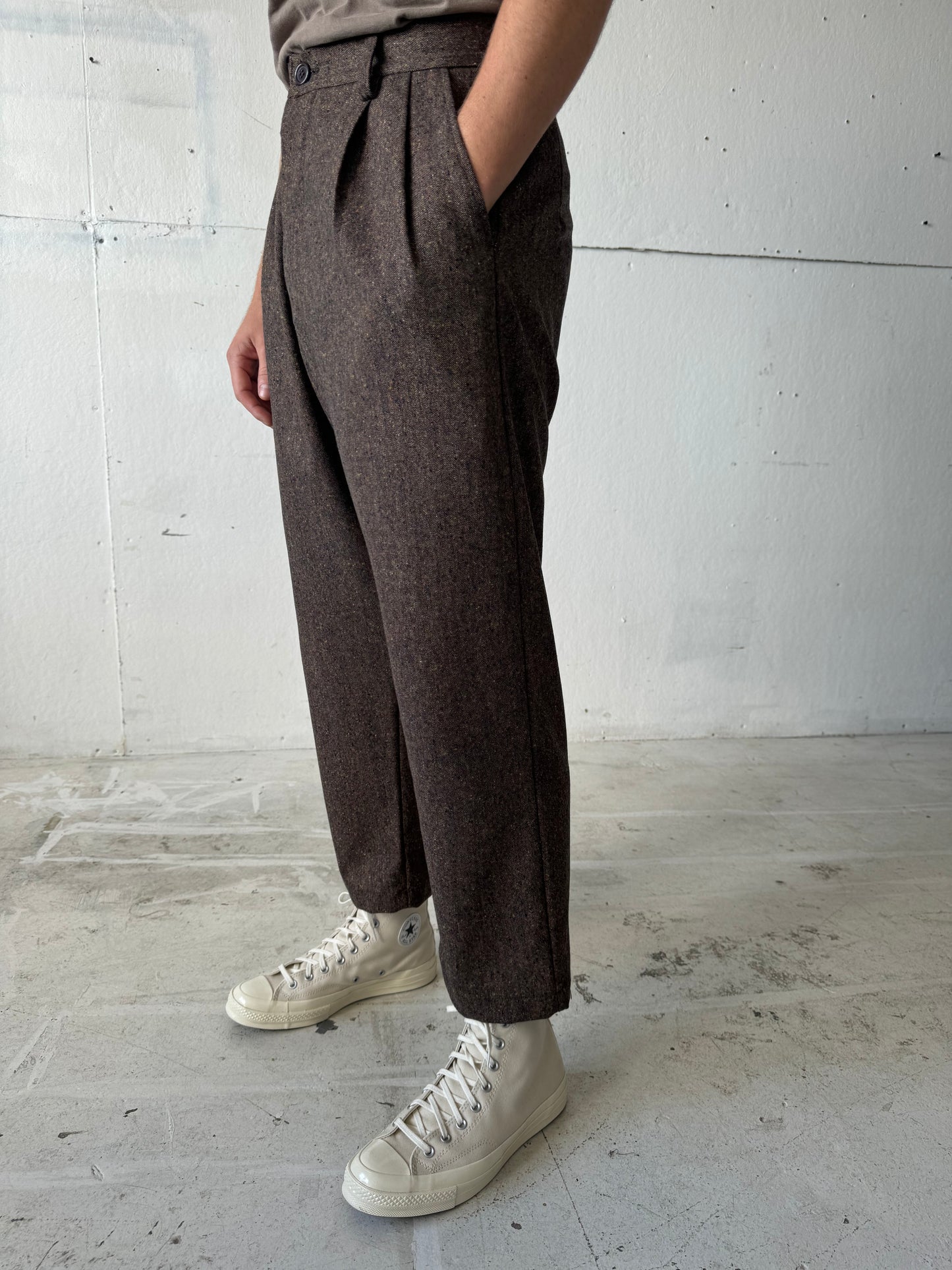 Dress Pants in Speckled Tweed