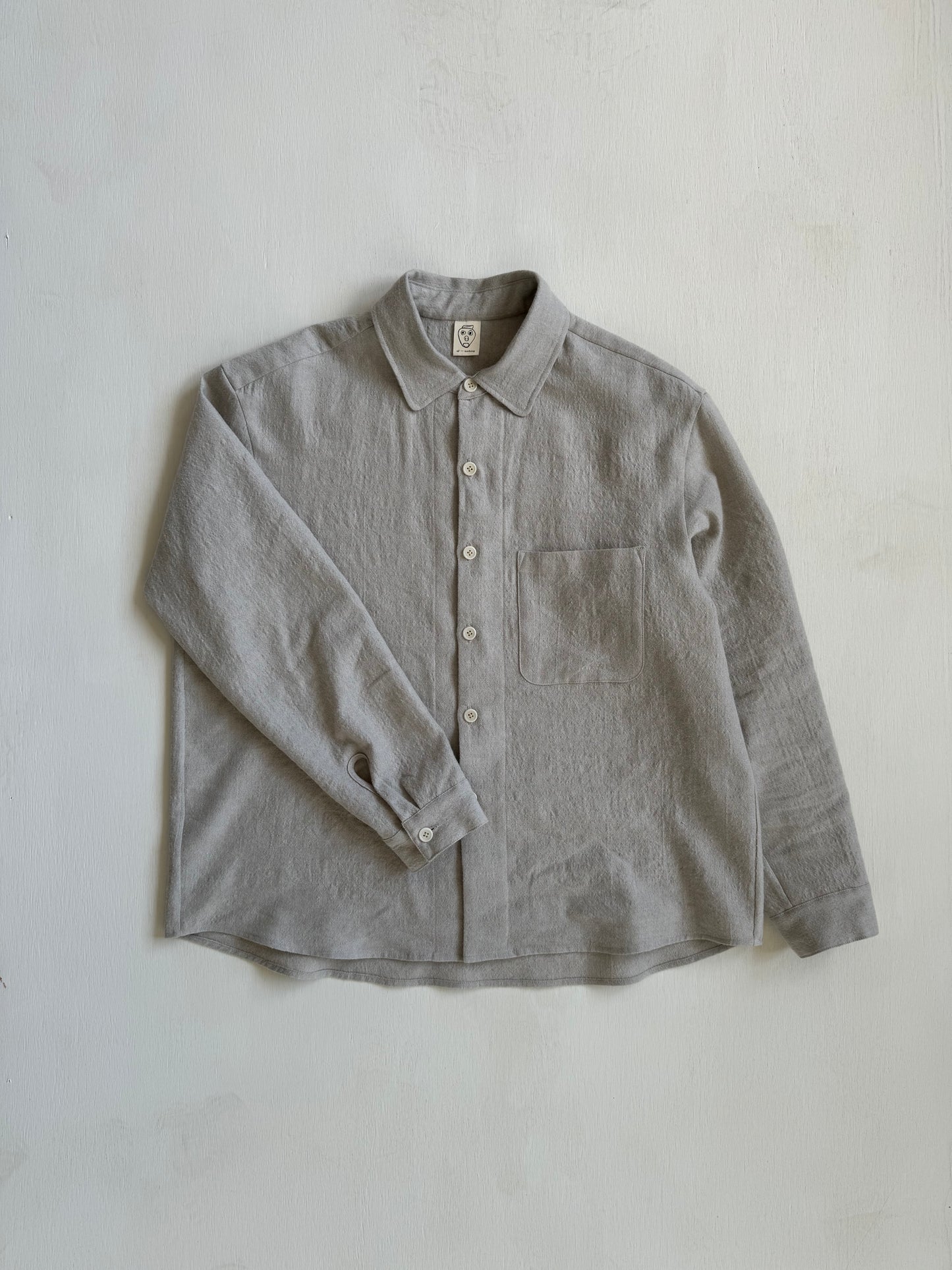 Tent Shirt in Brushed Wool/Linen