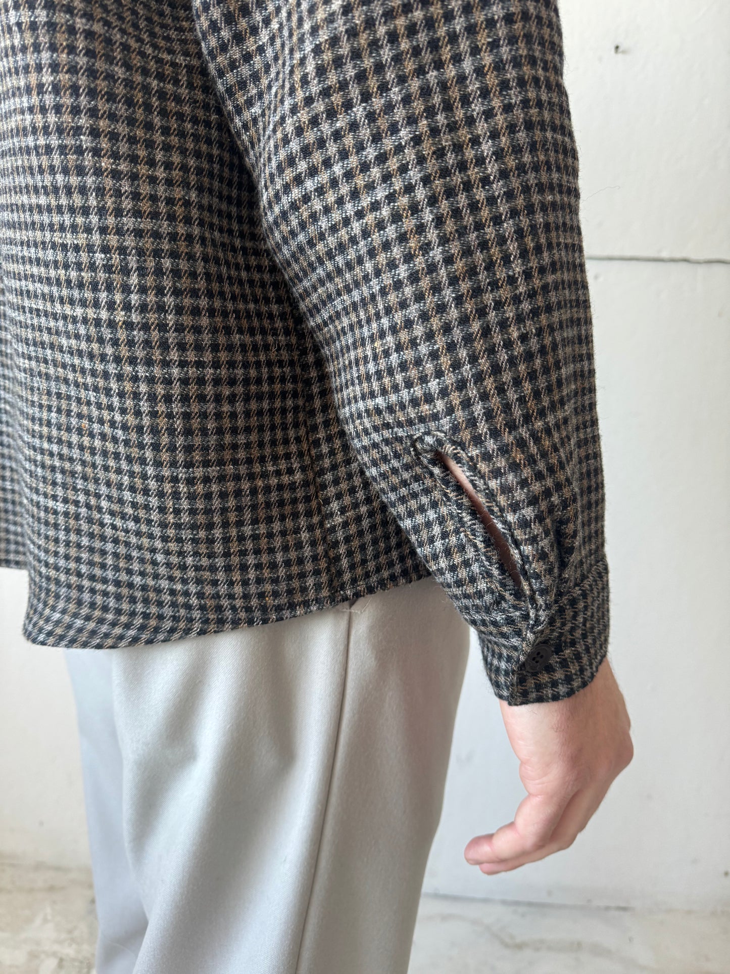 Tent Shirt in Wool/Linen Check