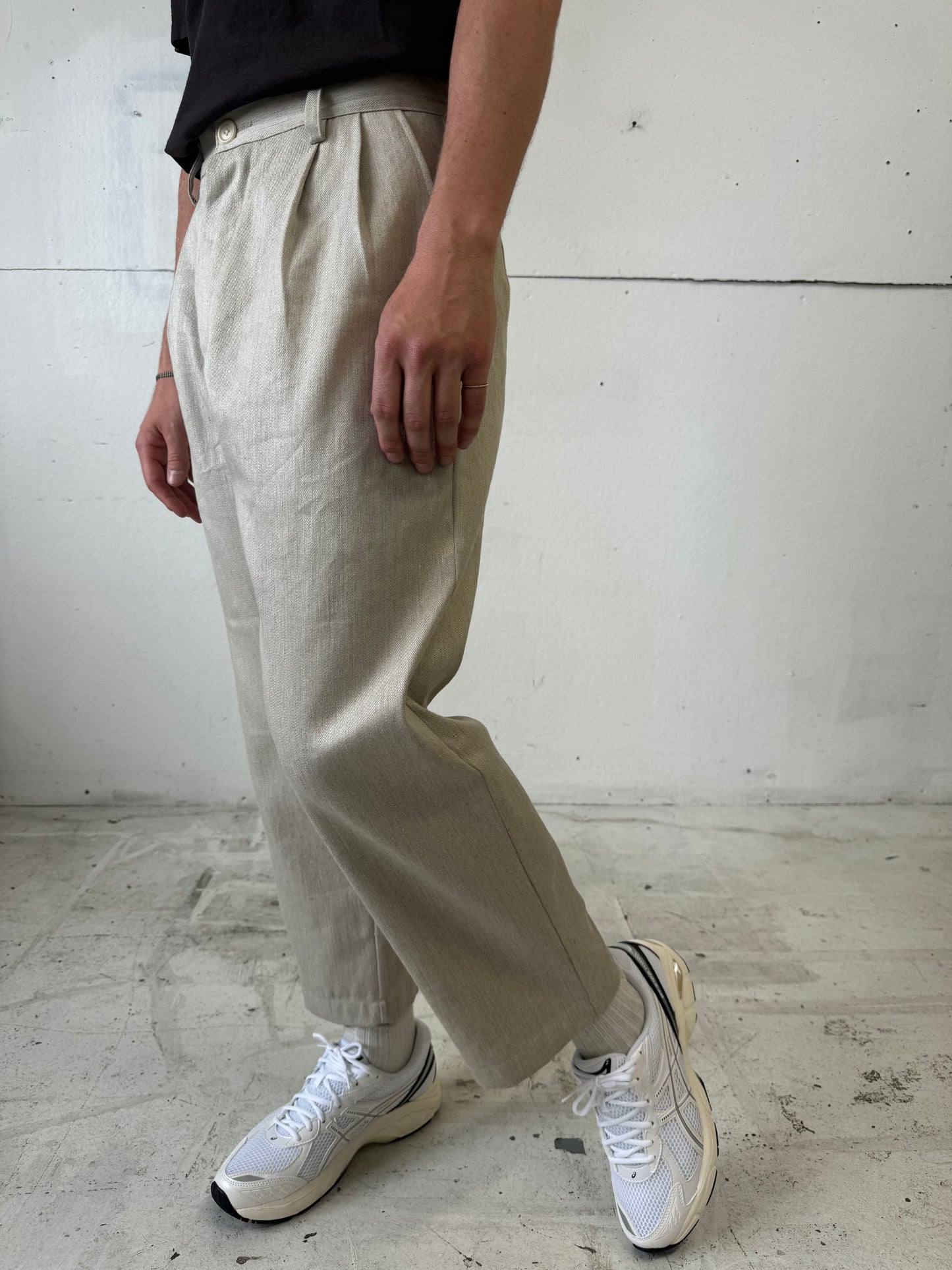 Dress Pants in Linen/Cotton Twill