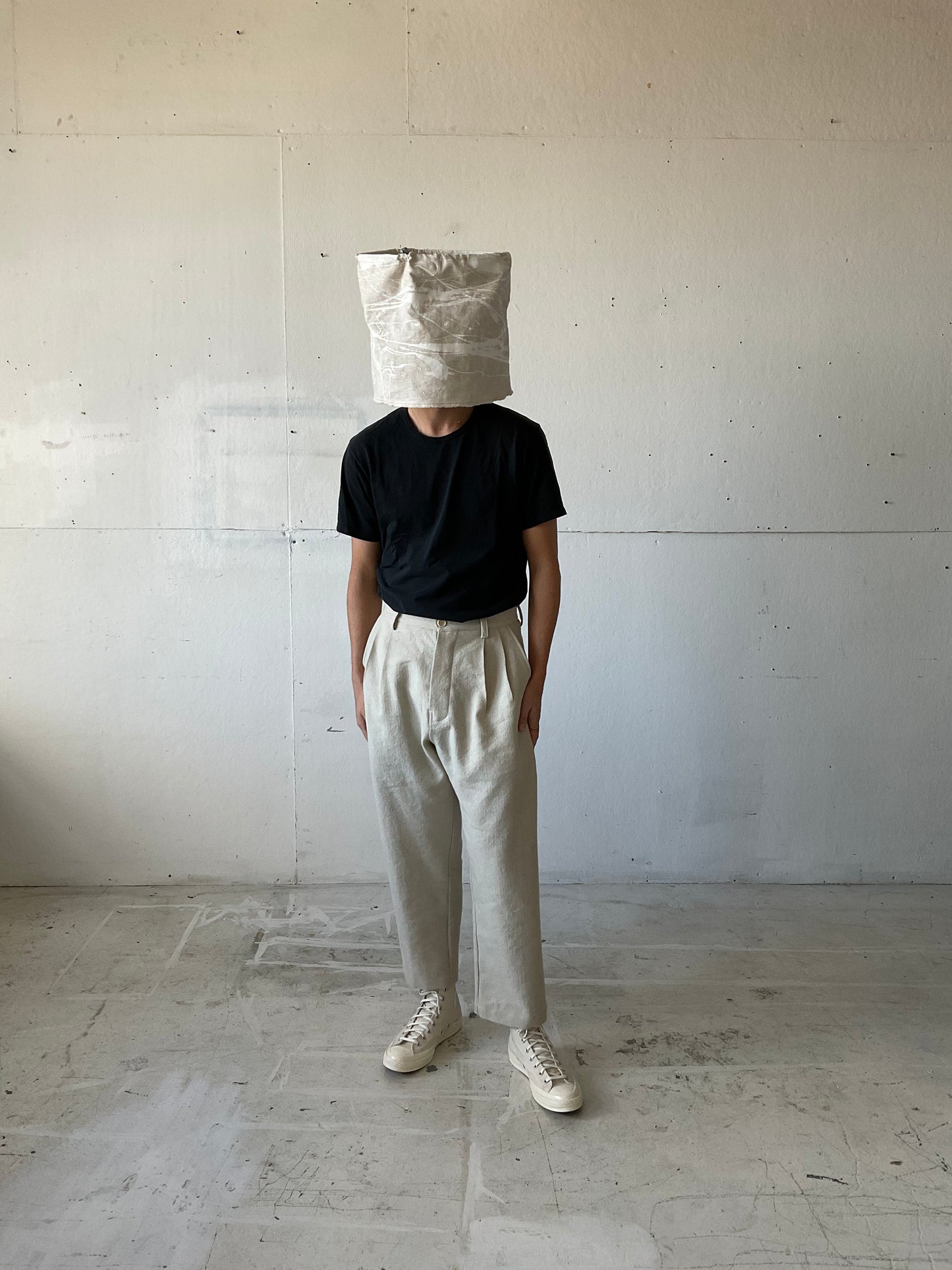 Dress Pants in Wool/Linen Herringbone