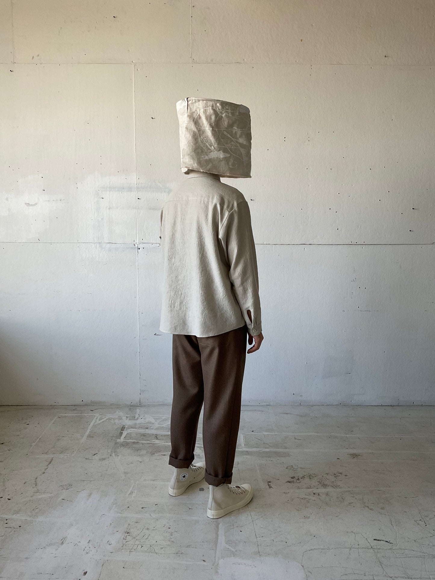 Tent Shirt in Brushed Wool/Linen