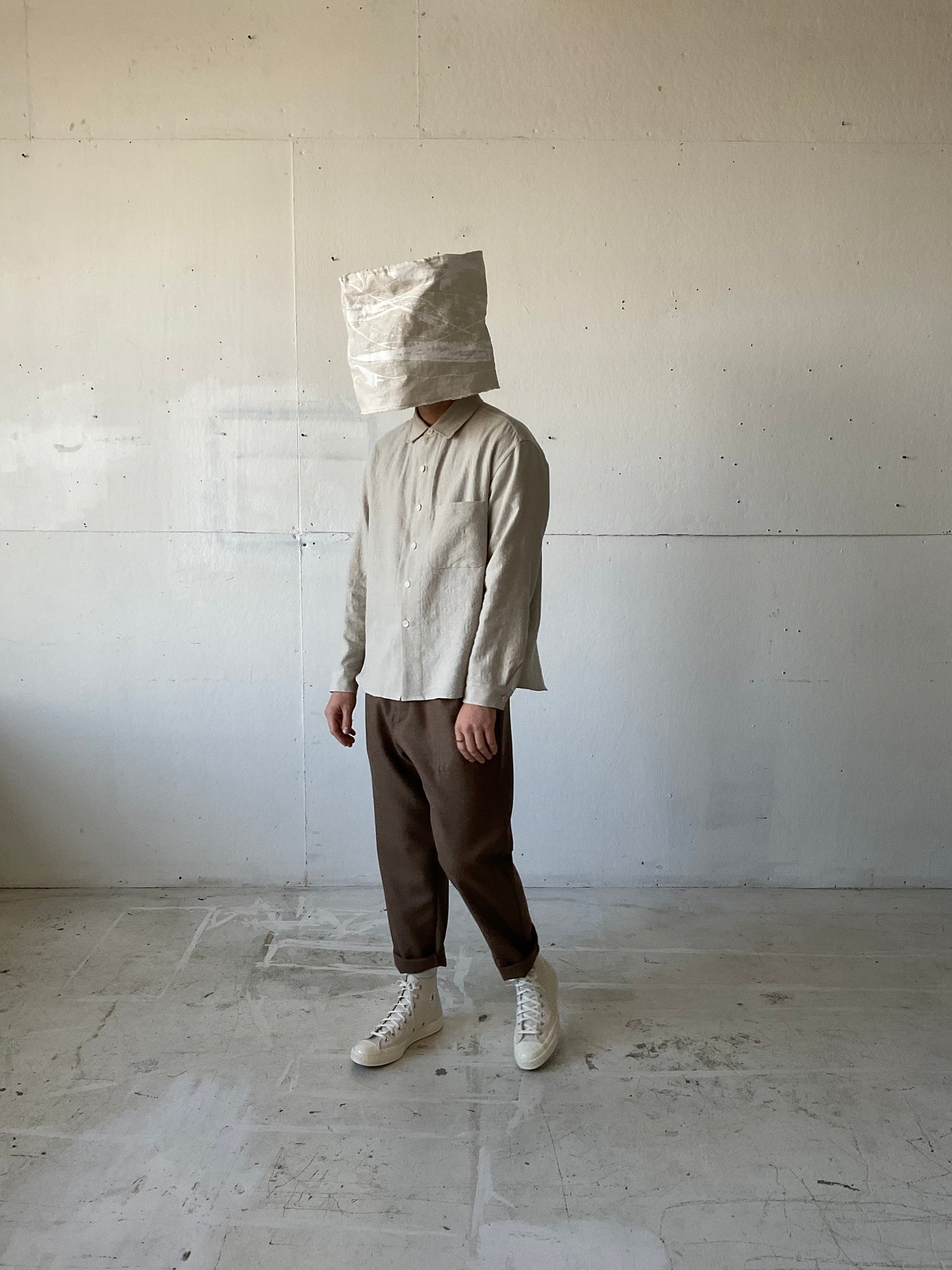 Tent Shirt in Brushed Wool/Linen