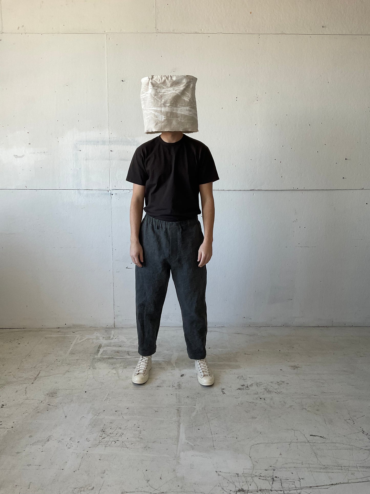 Work Pants in Dark Charcoal Dyed Paper/Linen