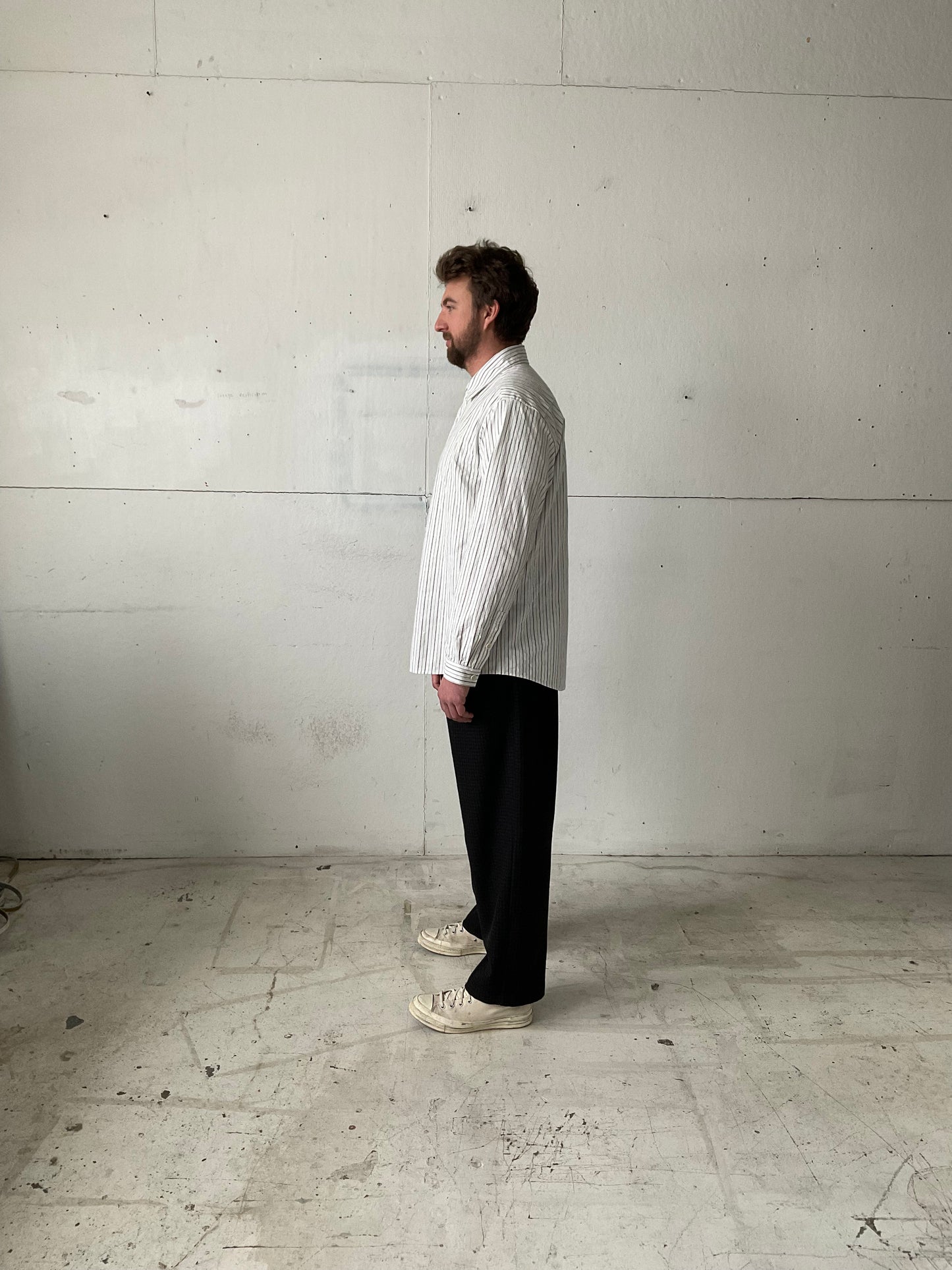 Dress Shirt in Striped Cotton Cloth