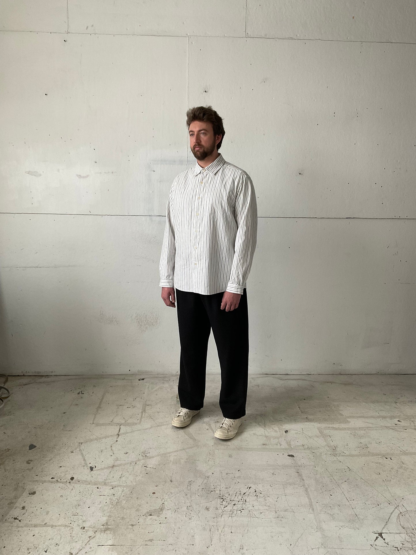 Dress Shirt in Striped Cotton Cloth