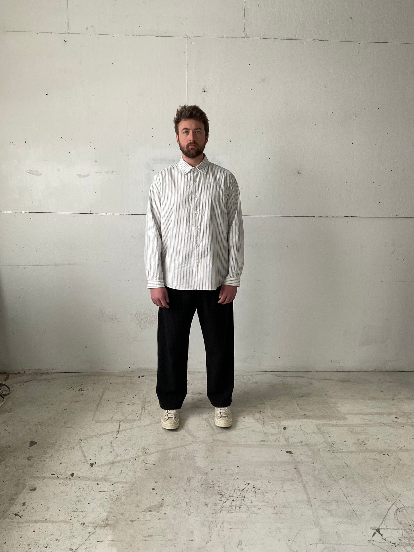 Dress Shirt in Striped Cotton Cloth