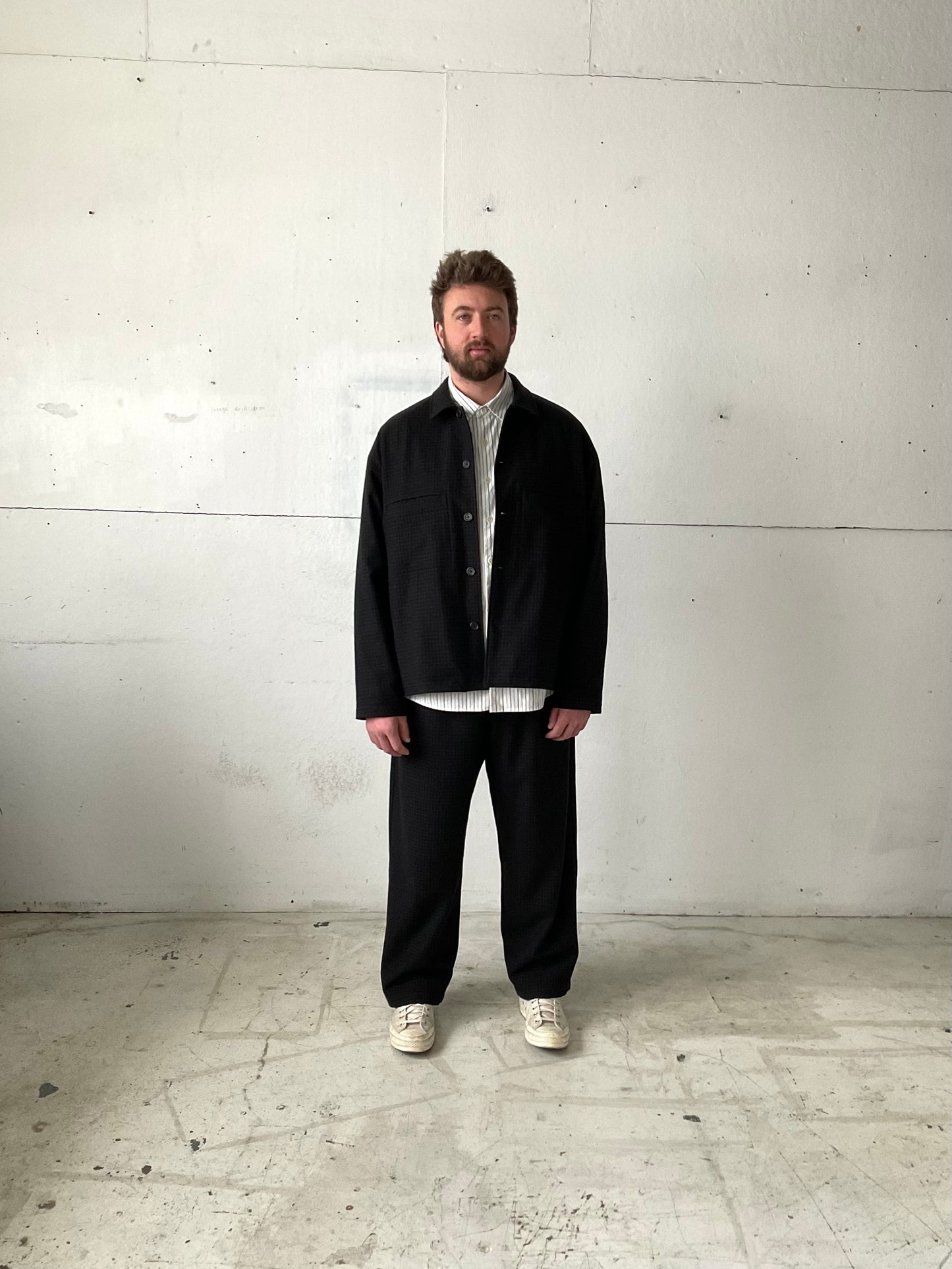 Work Shirt in Wool Check Flannel