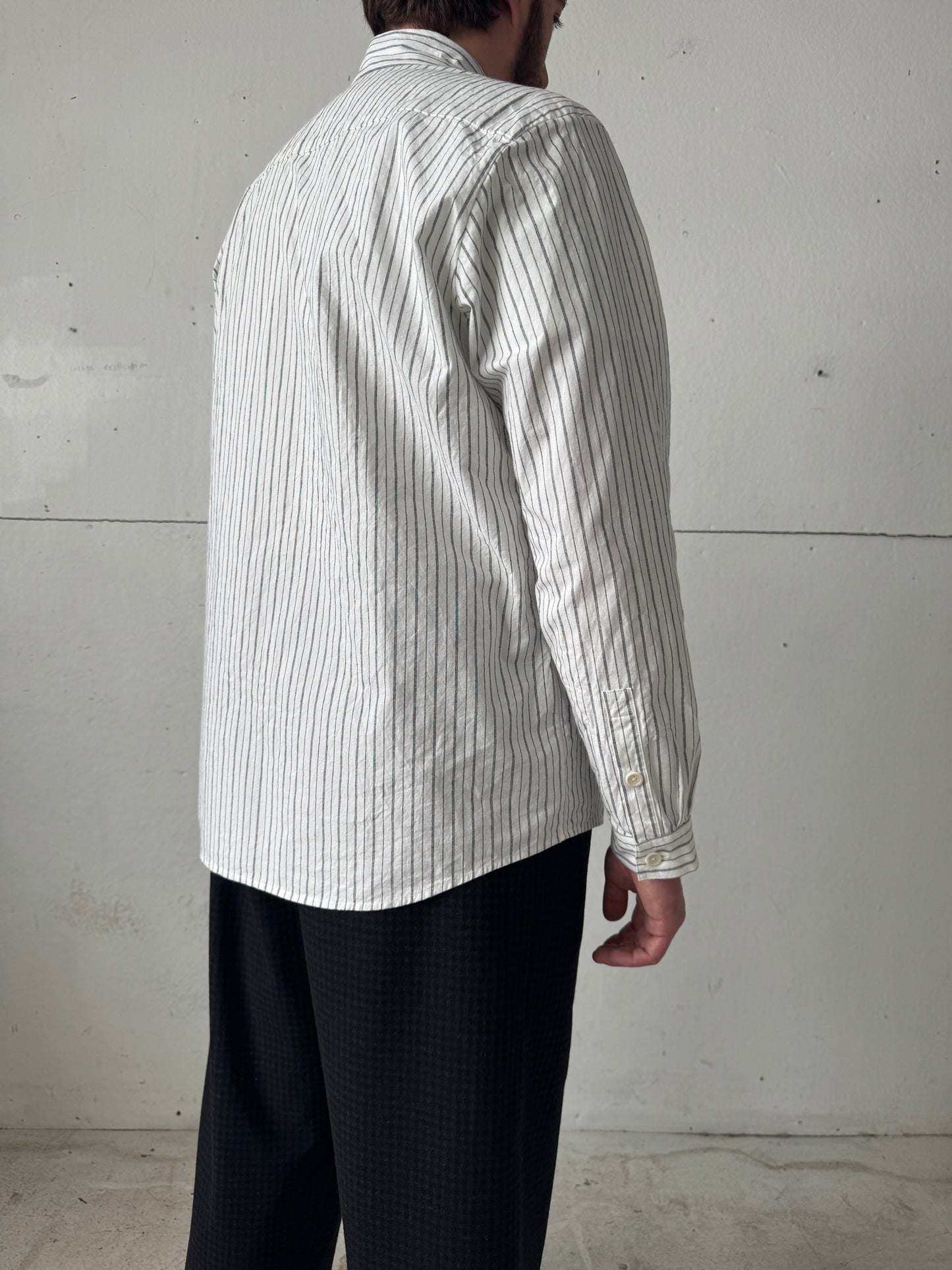 Dress Shirt in Striped Cotton Cloth