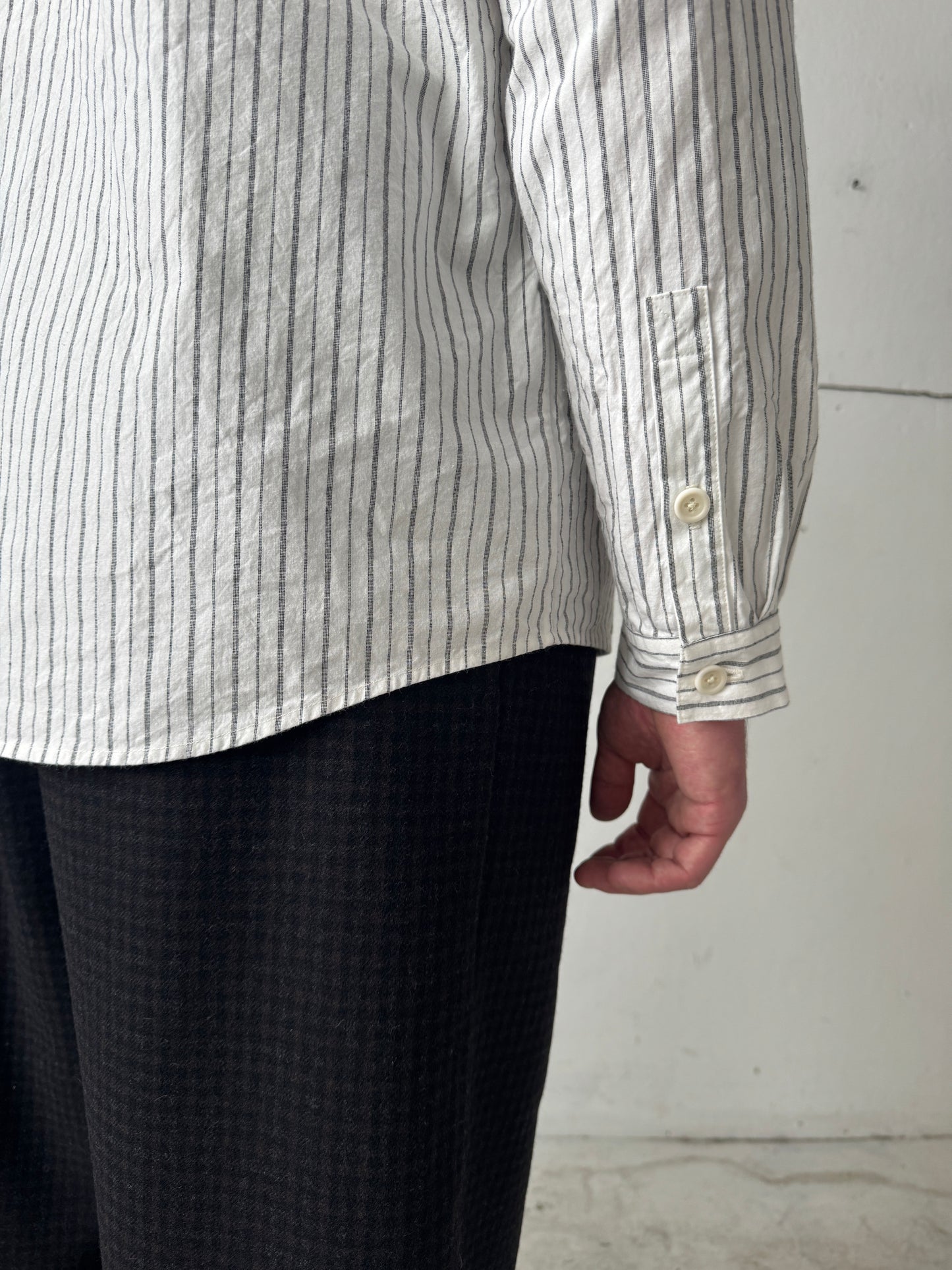 Dress Shirt in Striped Cotton Cloth