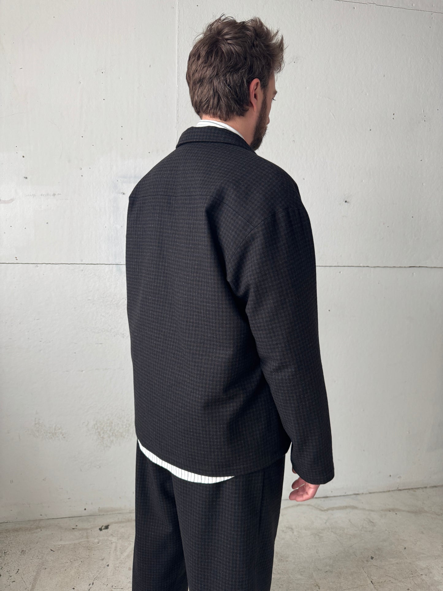 Work Shirt in Wool Check Flannel