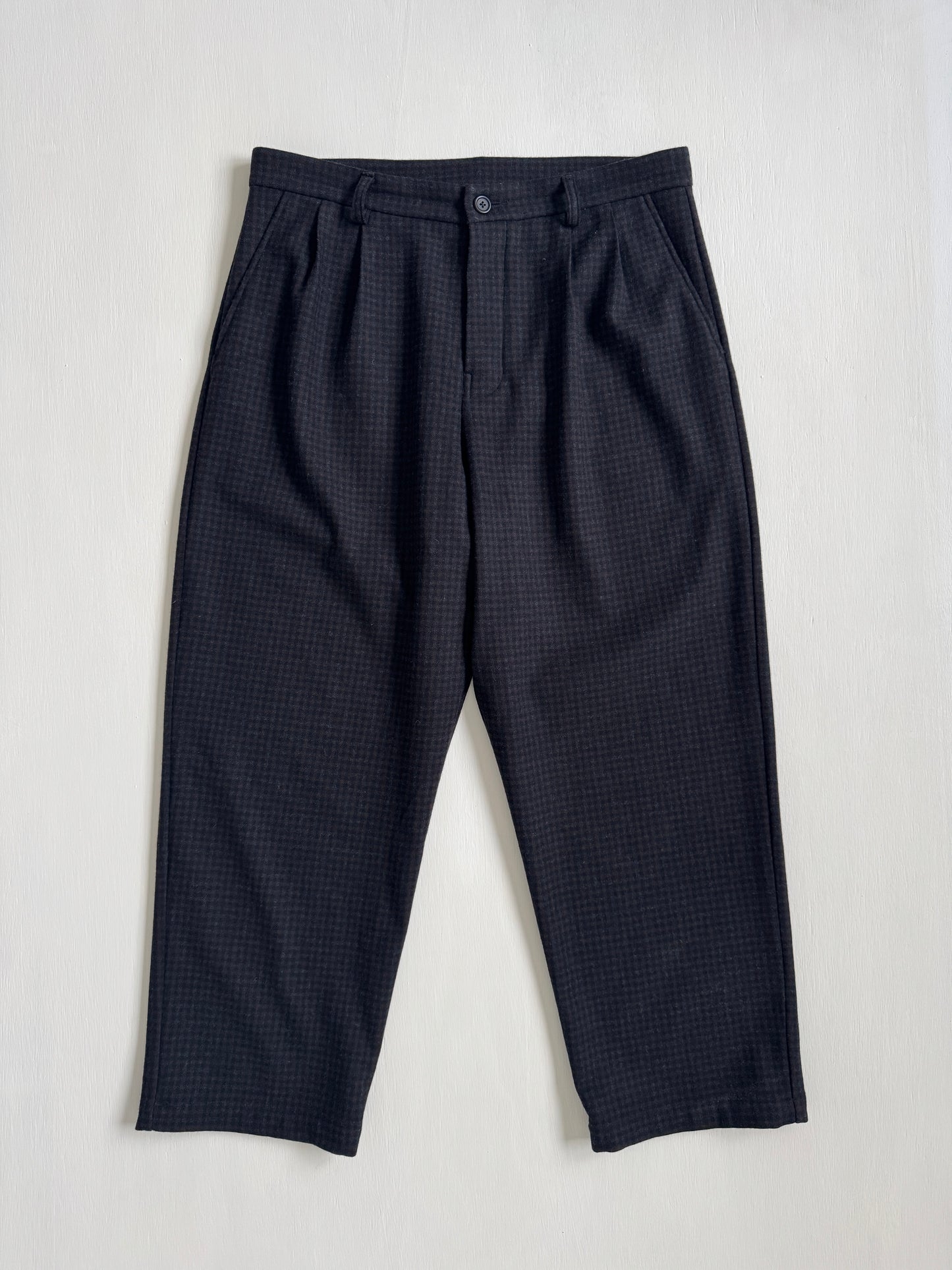 Dress Pants in Wool Check Flannel