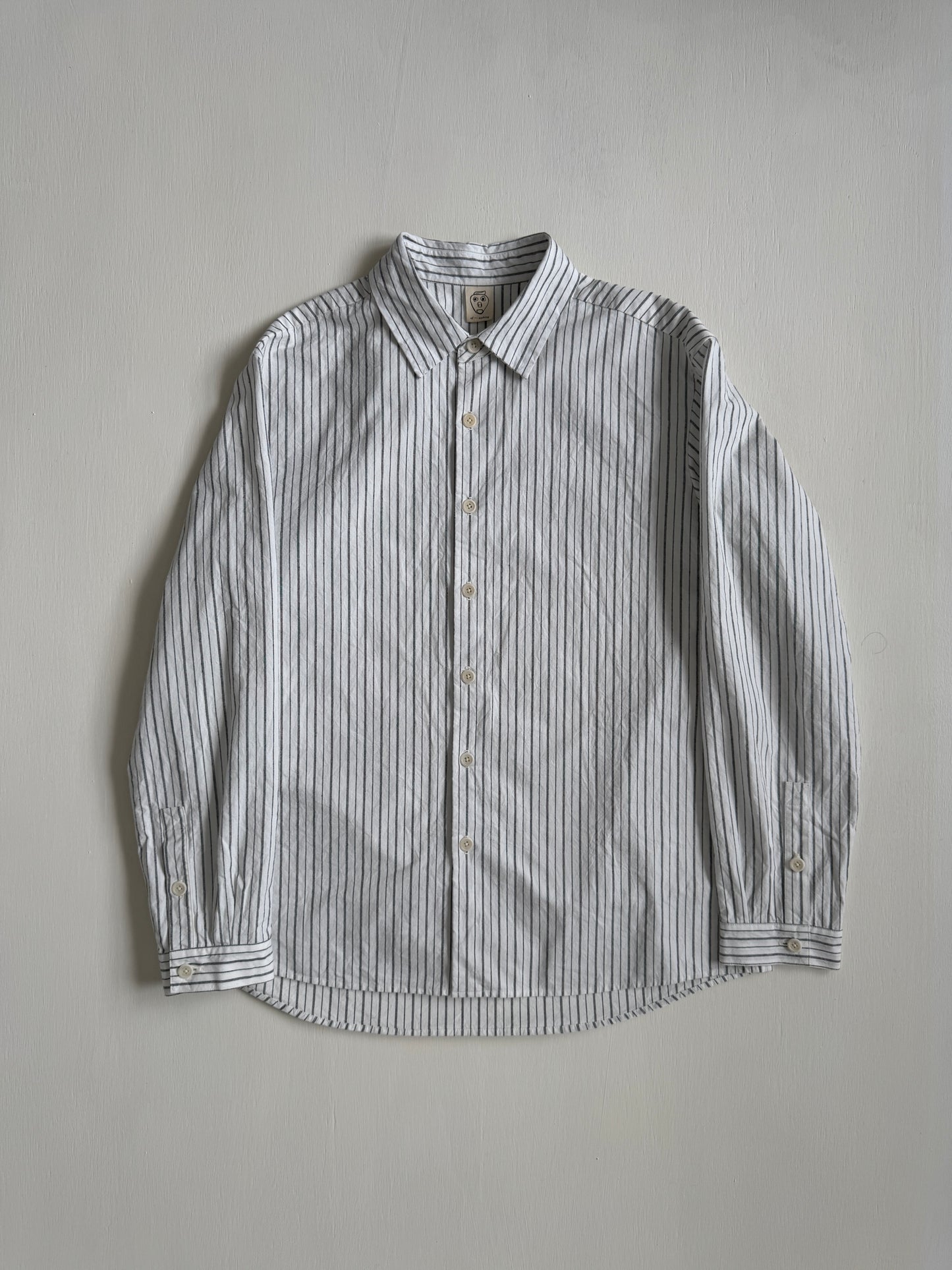 Dress Shirt in Striped Cotton Cloth