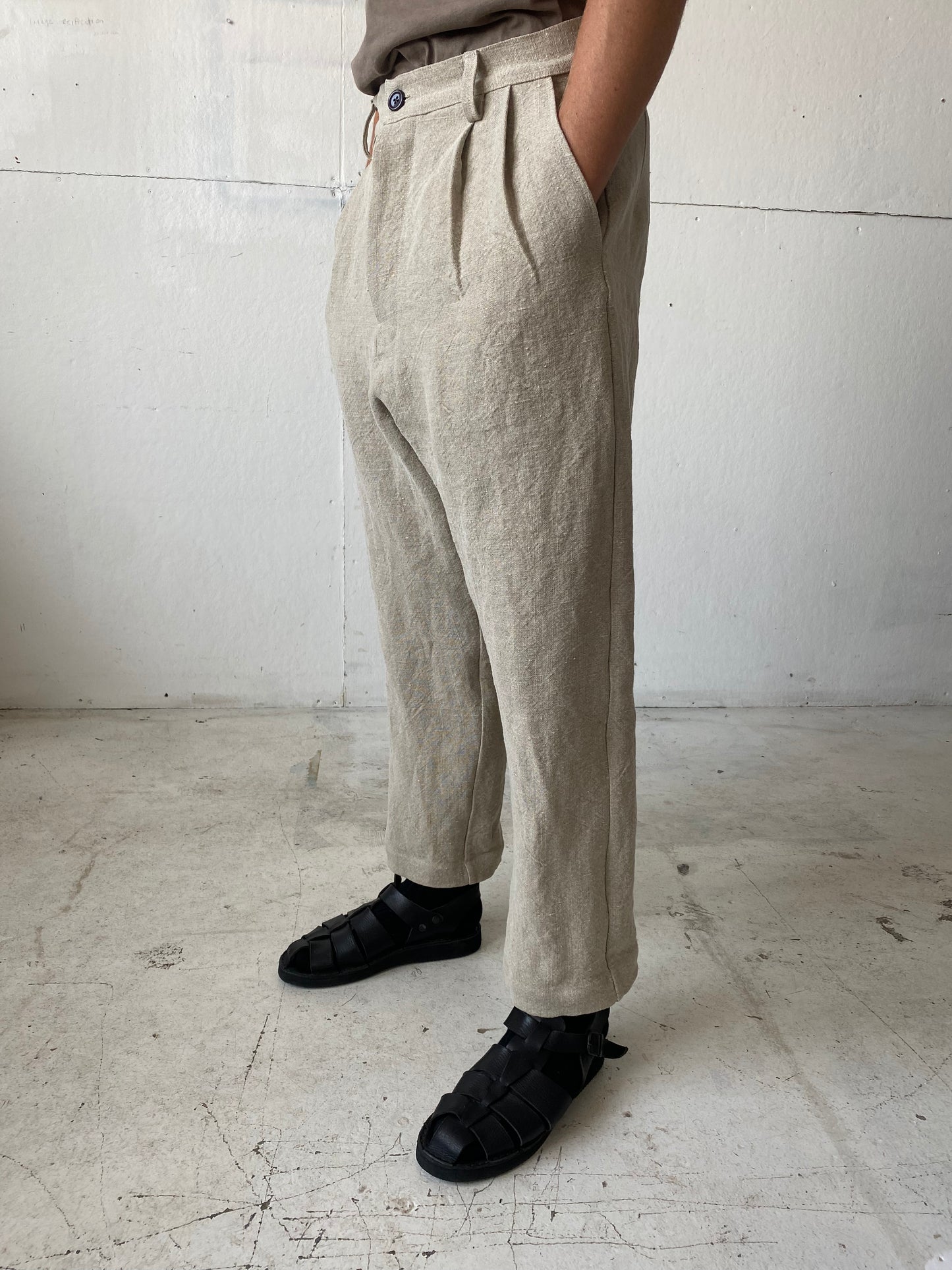 Dress Pants in Heavy Organic Linen