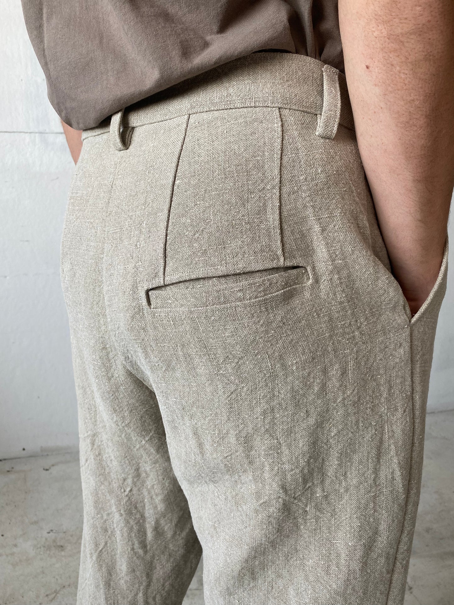 Dress Pants in Heavy Organic Linen
