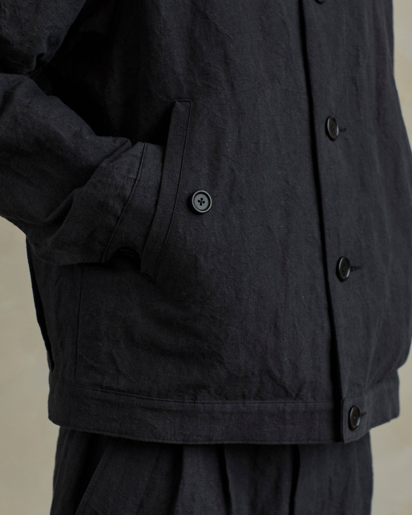 Dad's Jacket in Charcoal Buff Cloth