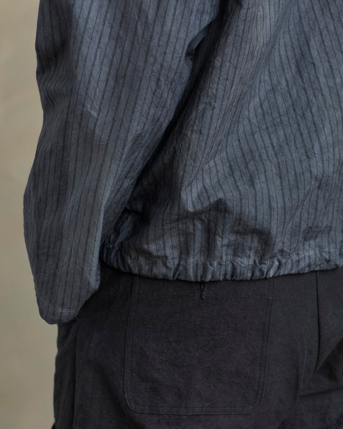 Crane Pullover in Persimmon/Iron Dyed Stripe