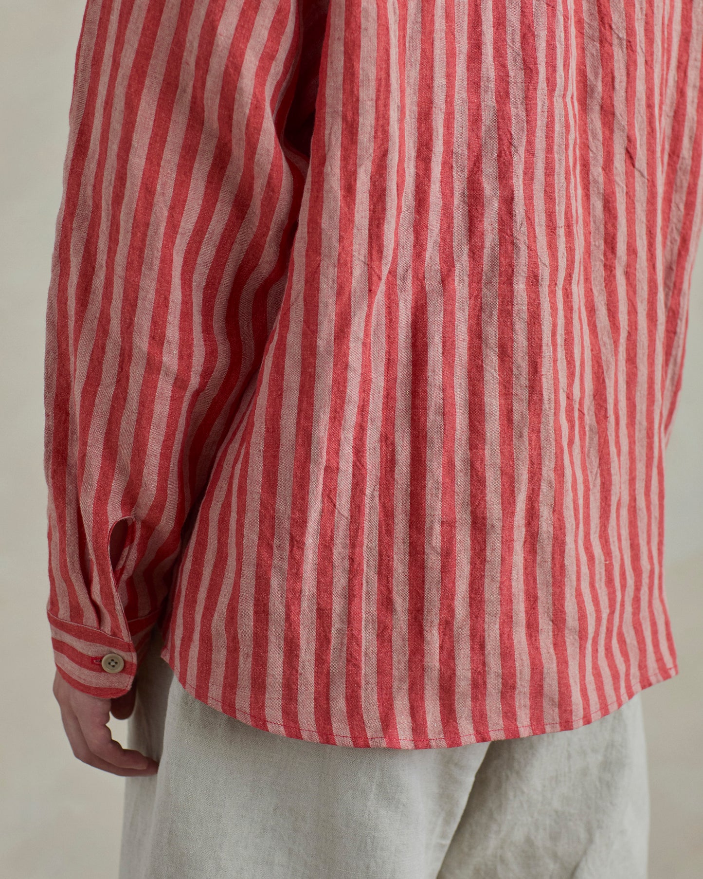 Tent Shirt in Striped Linen