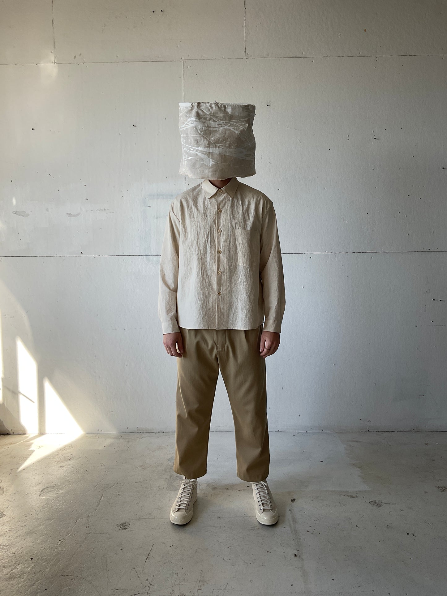Tent Shirt in Cotton/Linen Typewriter Cloth