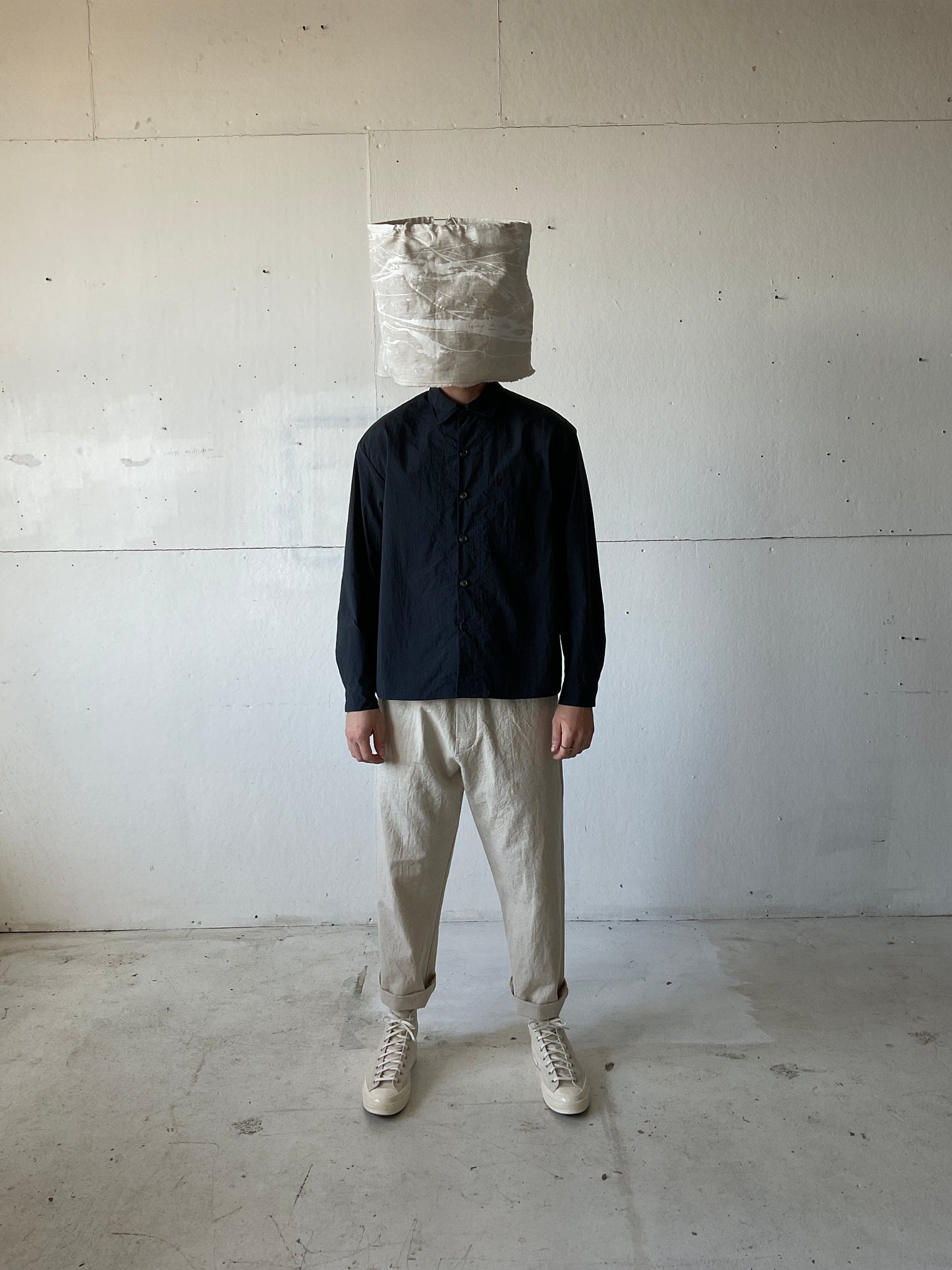 Tent Shirt in Textured Nylon