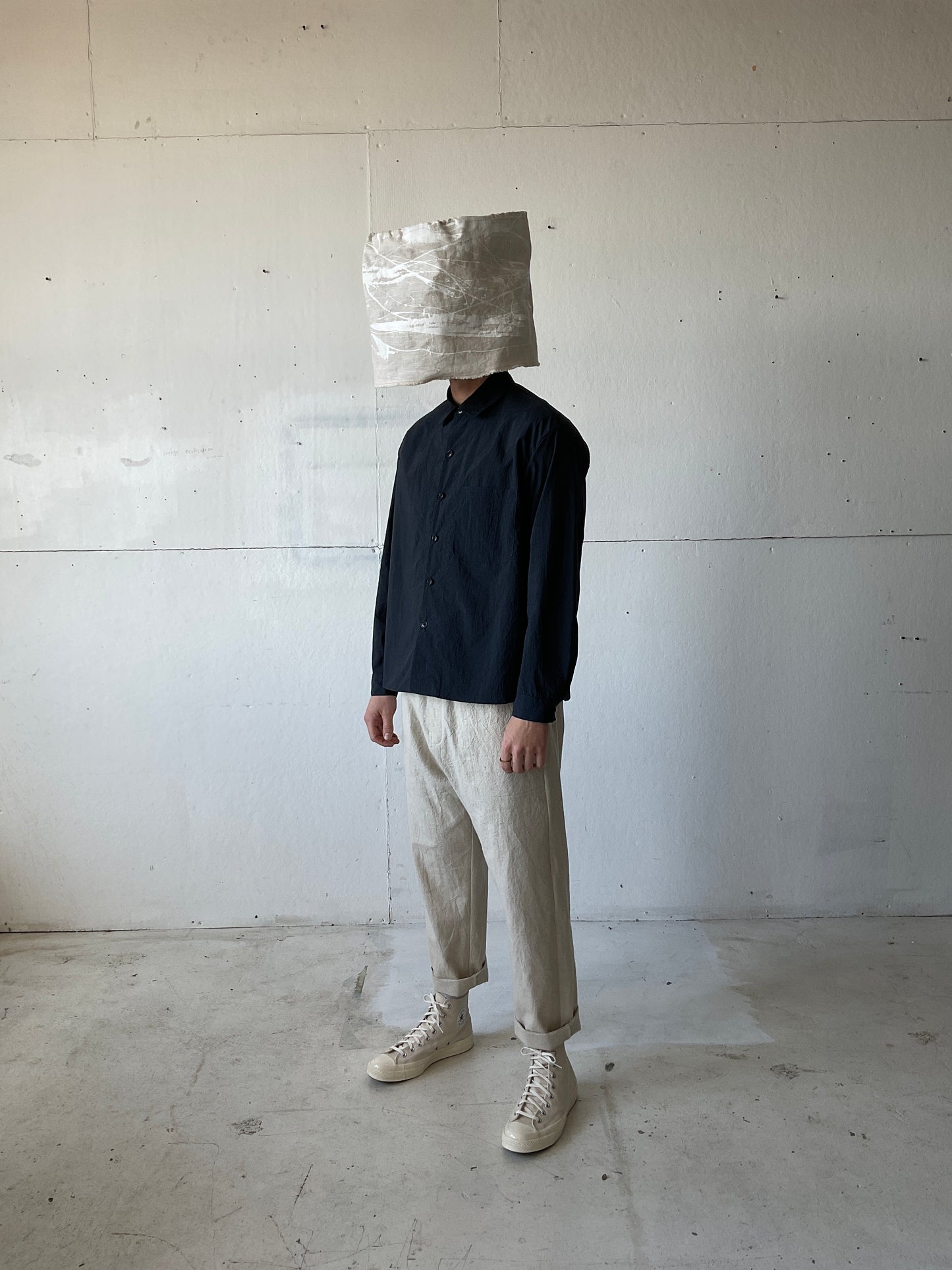 Tent Shirt in Textured Nylon