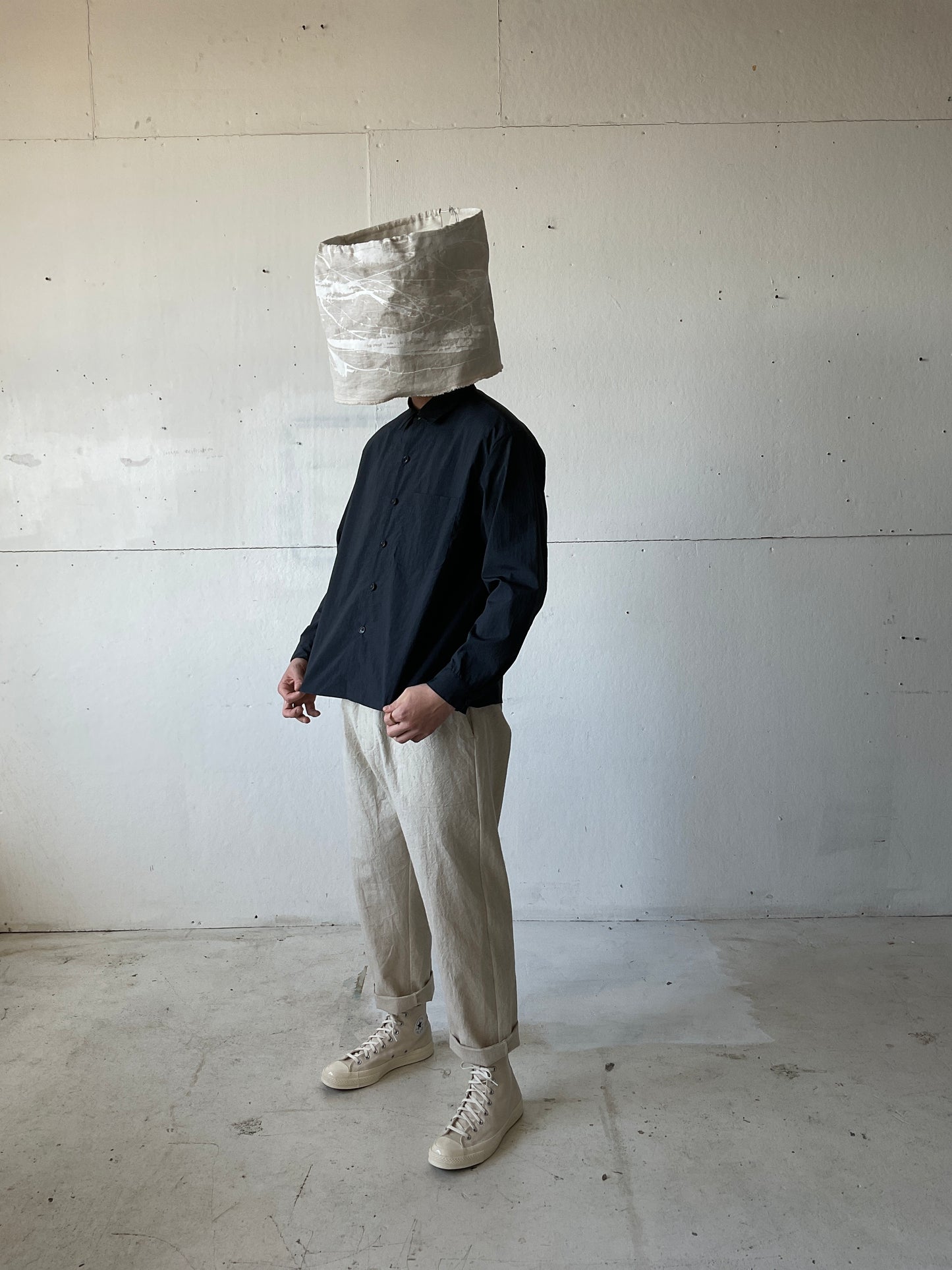 Tent Shirt in Textured Nylon