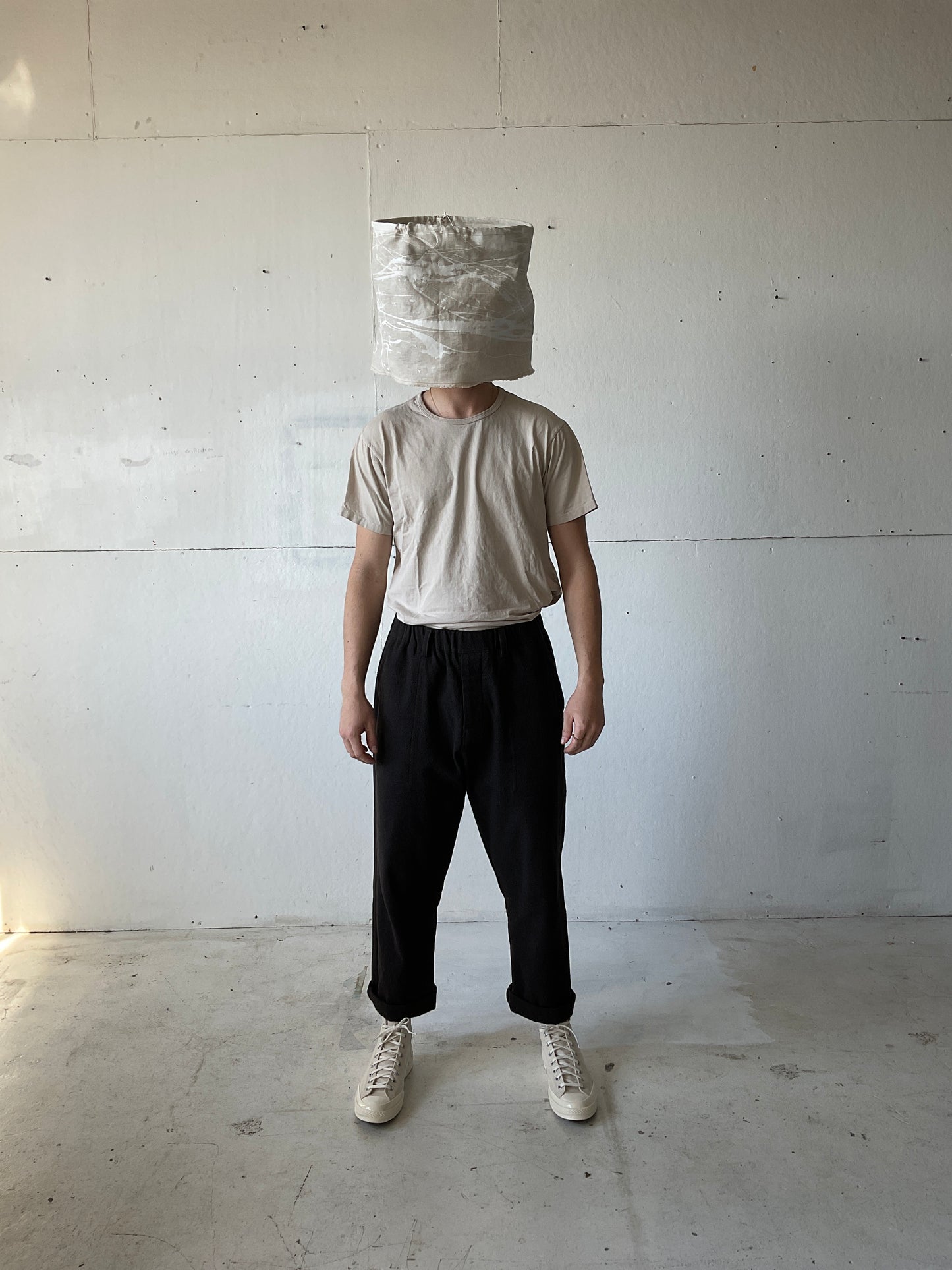 Work Pants in Wool/Cotton Textured Cloth