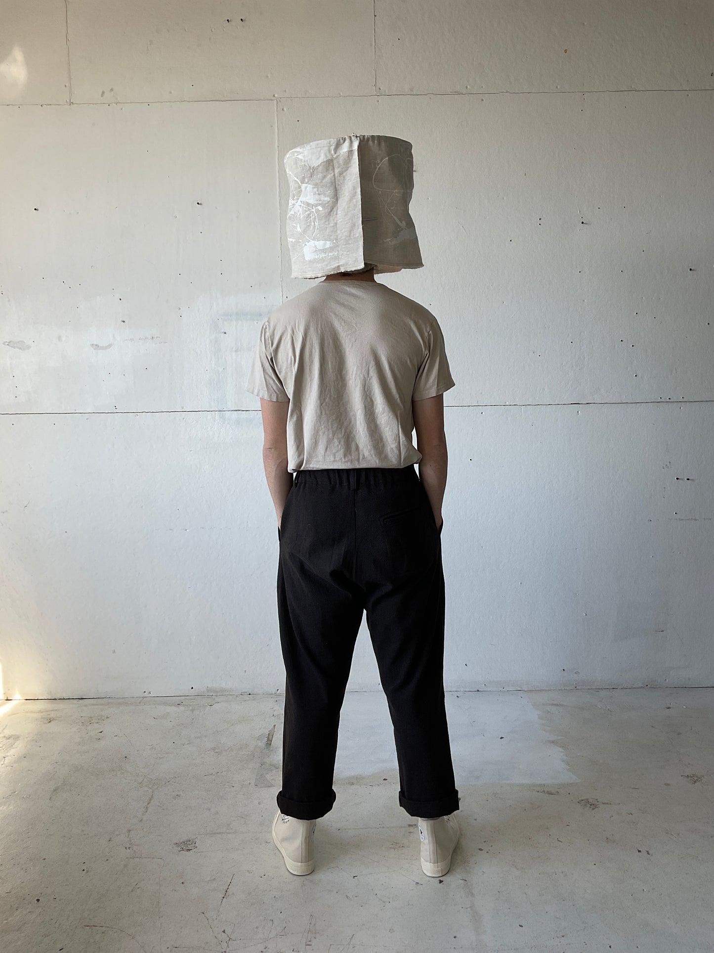 Work Pants in Wool/Cotton Textured Cloth