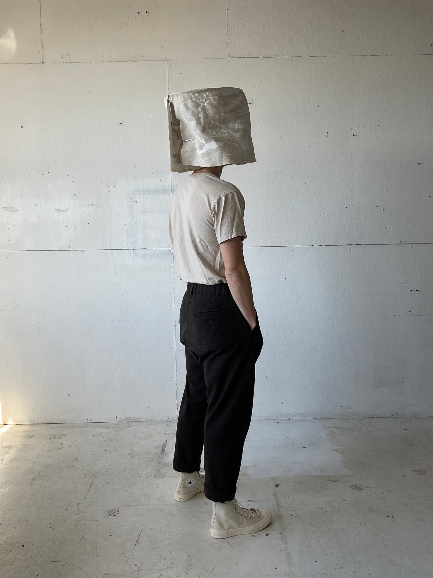 Work Pants in Wool/Cotton Textured Cloth