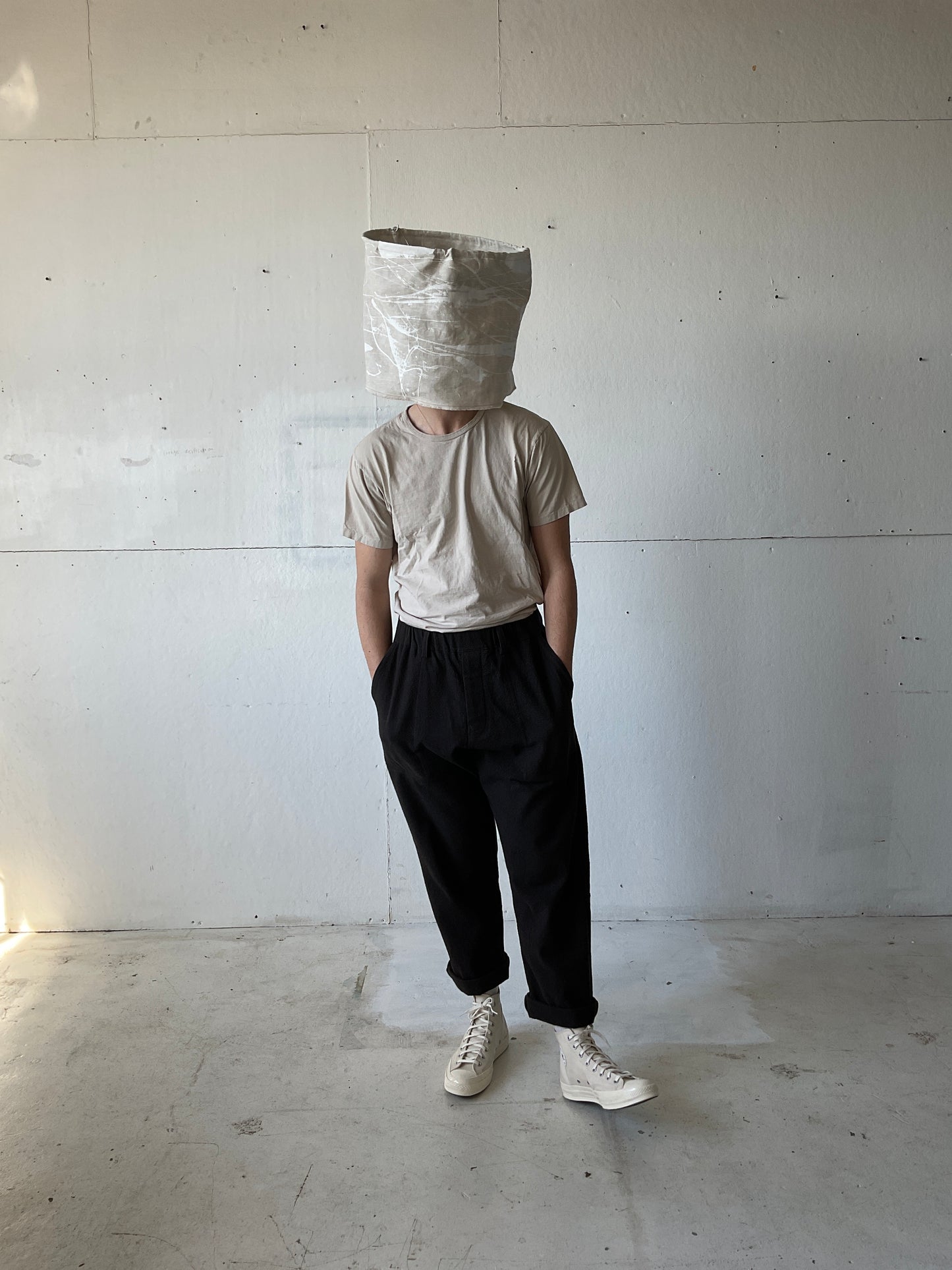 Work Pants in Wool/Cotton Textured Cloth