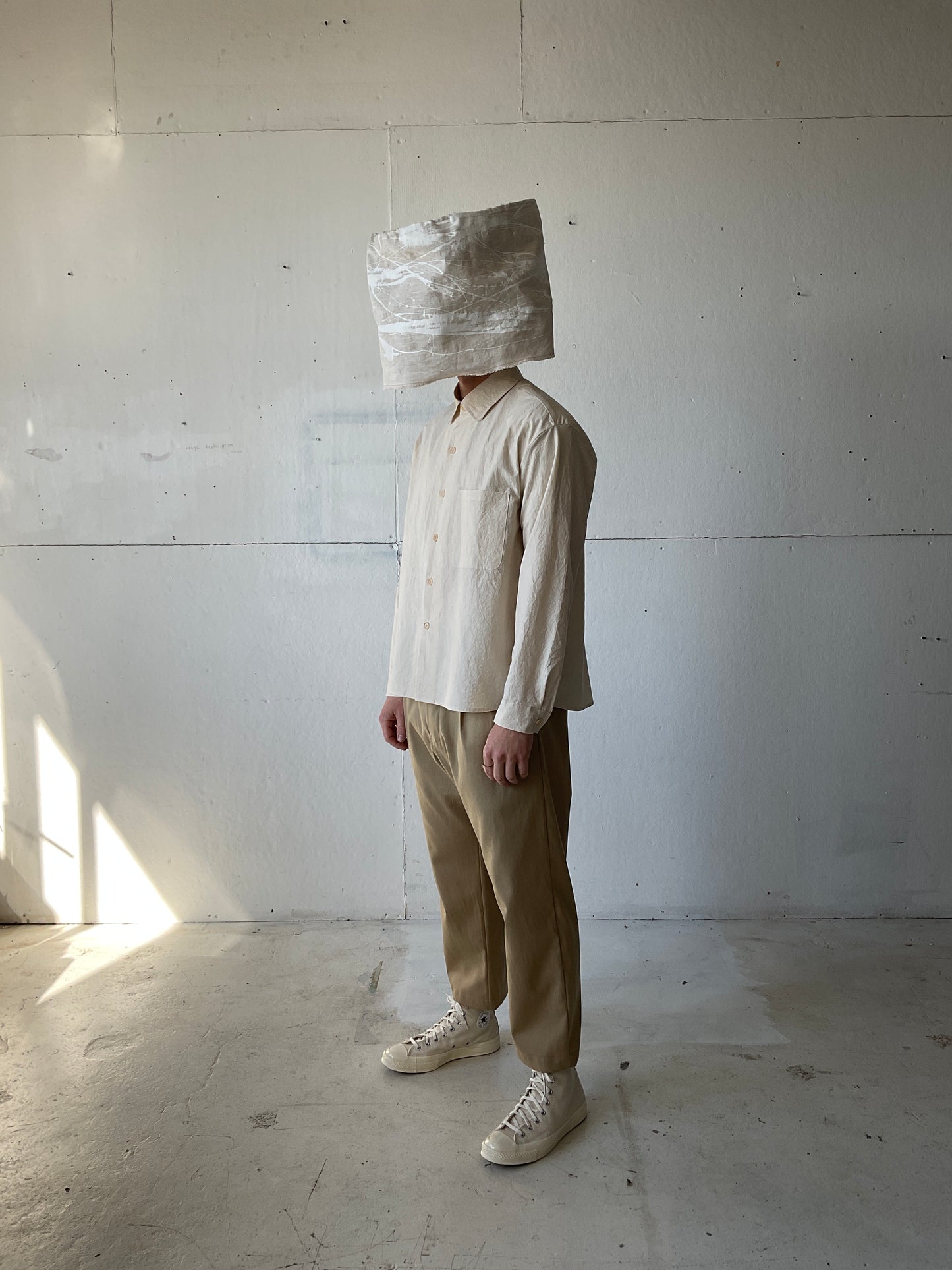 Tent Shirt in Cotton/Linen Typewriter Cloth