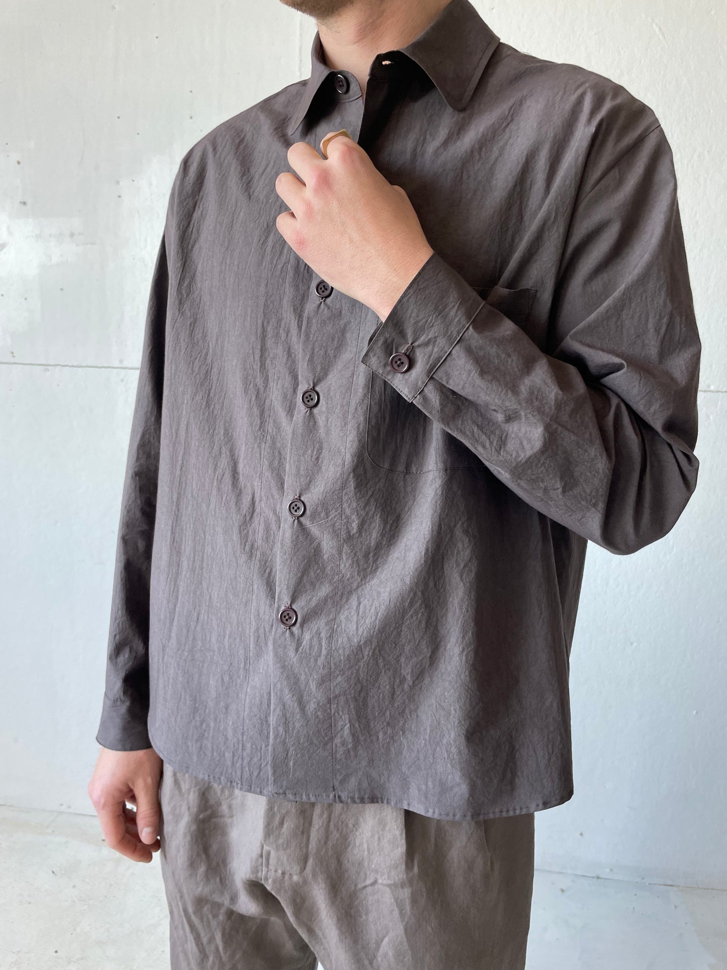Tent Shirt in Cotton Typewriter Cloth