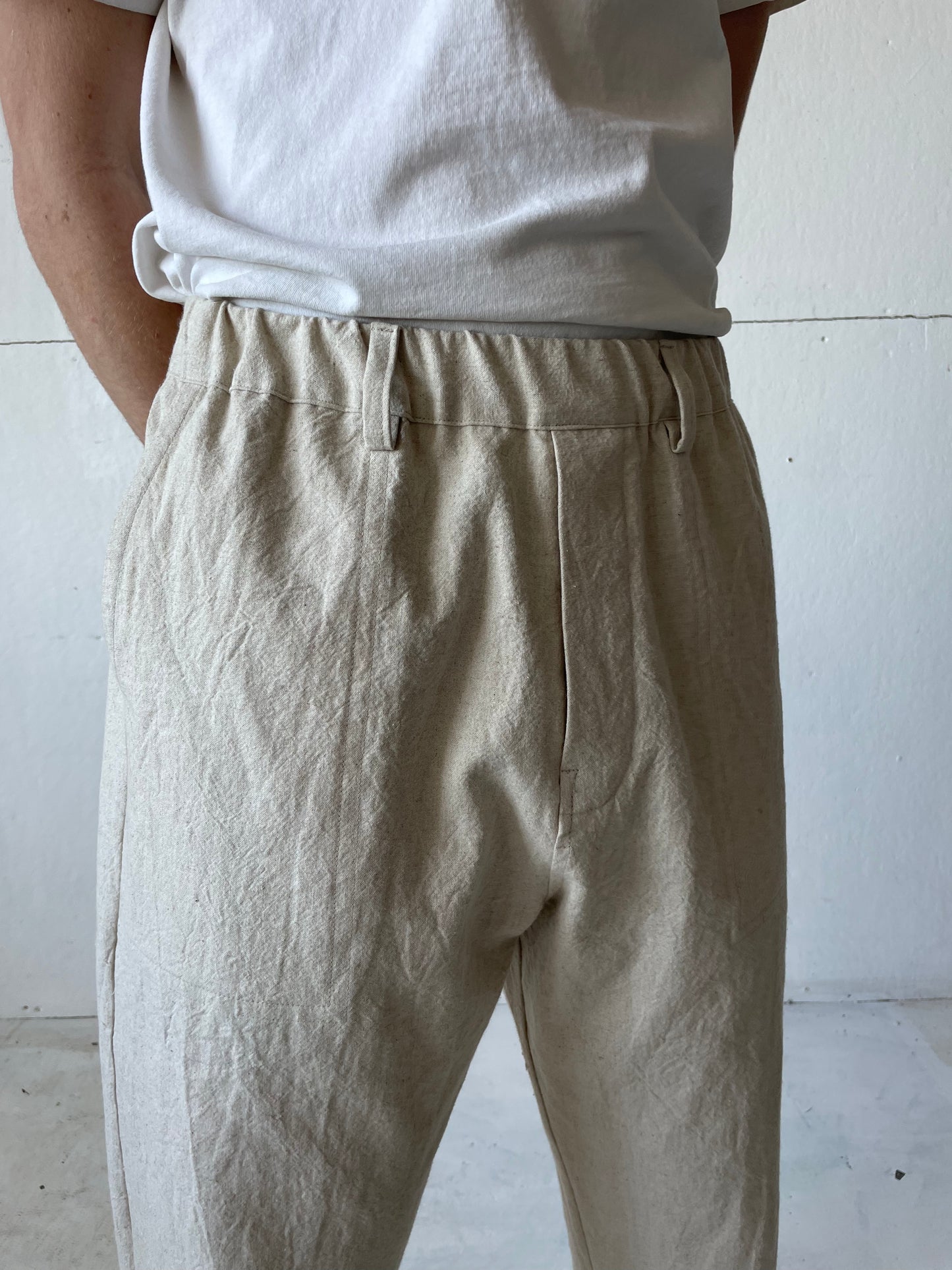 Work Pants in Cotton / Linen / Ramie Cloth