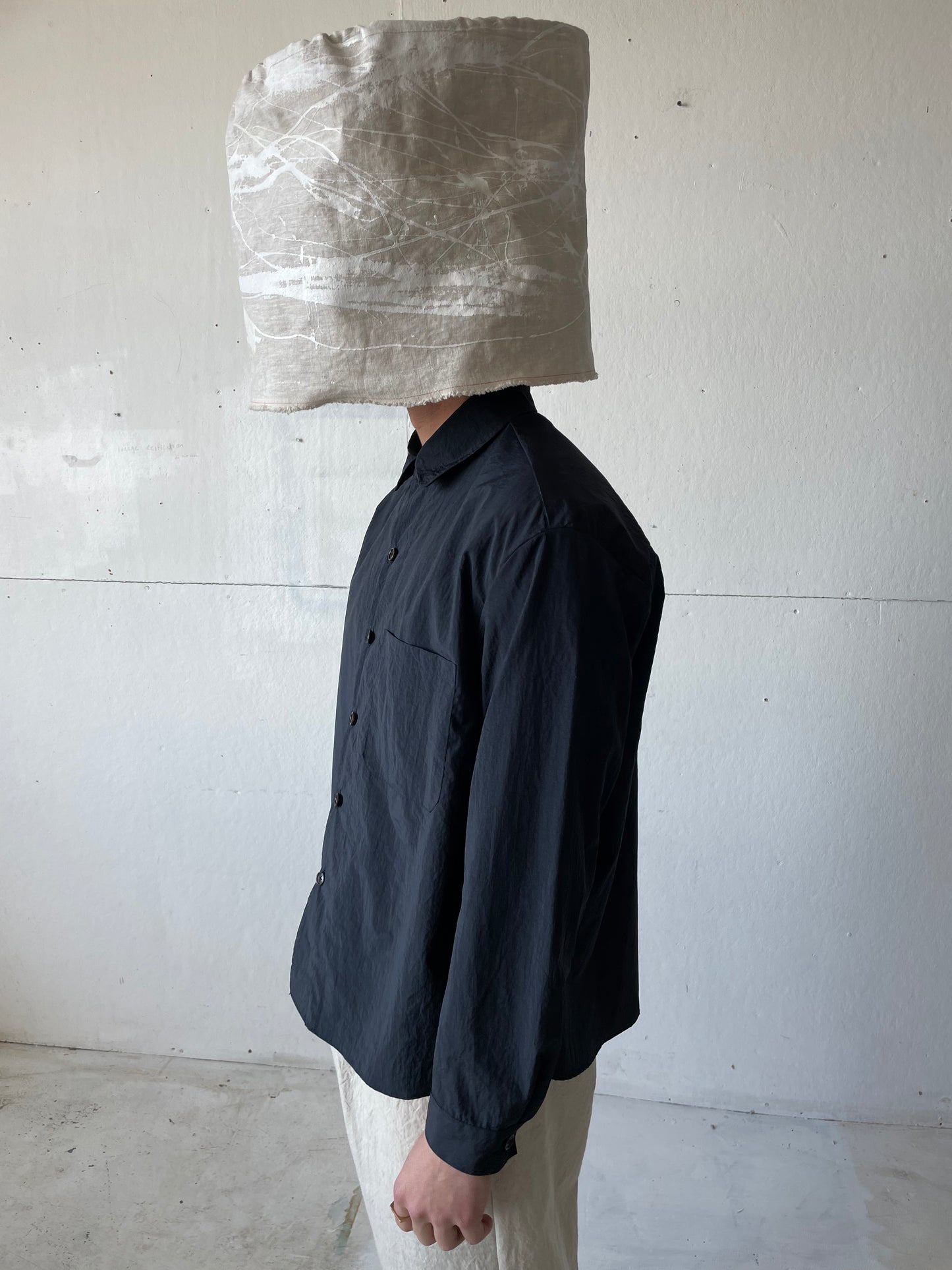Tent Shirt in Textured Nylon