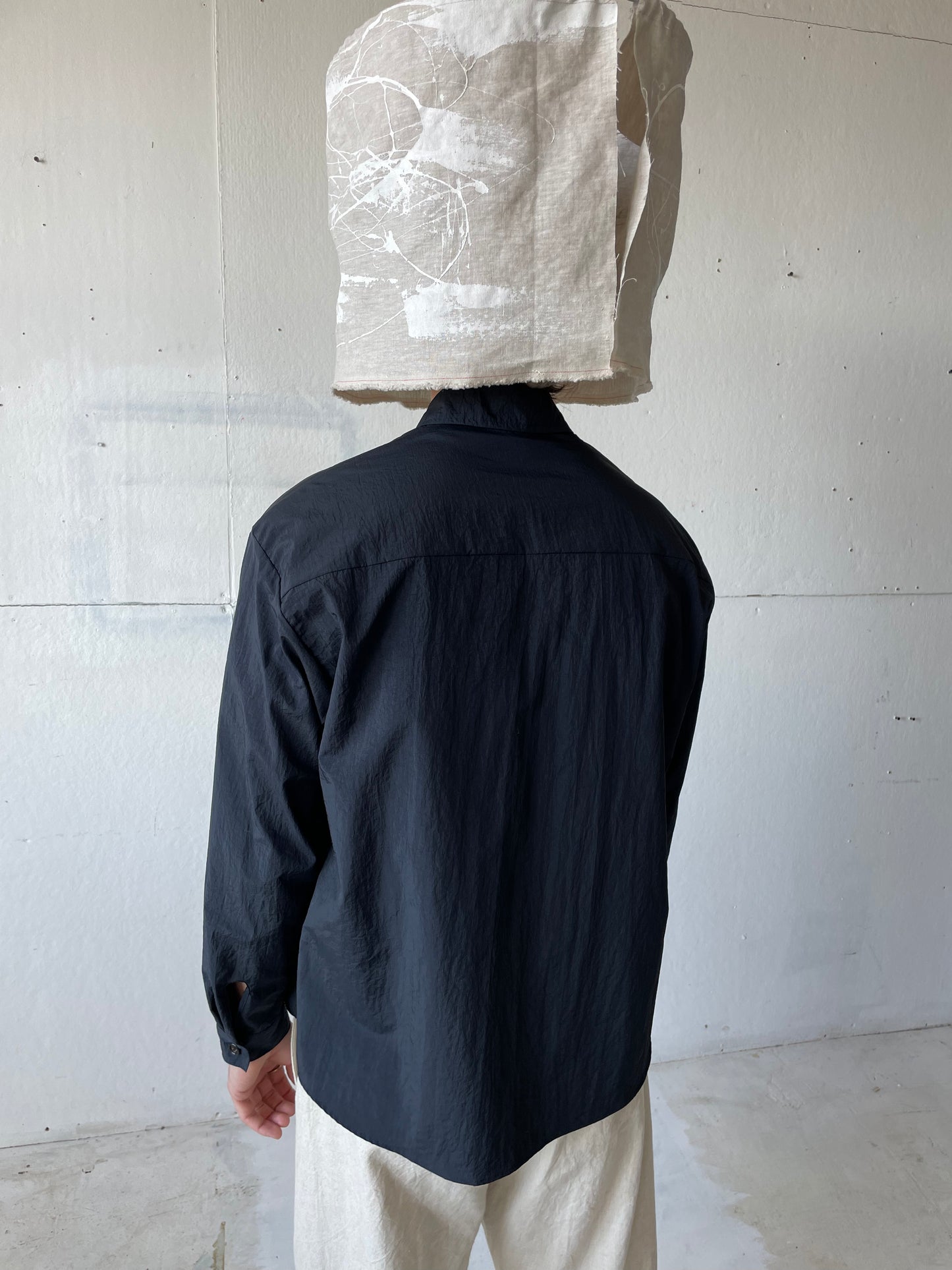 Tent Shirt in Textured Nylon