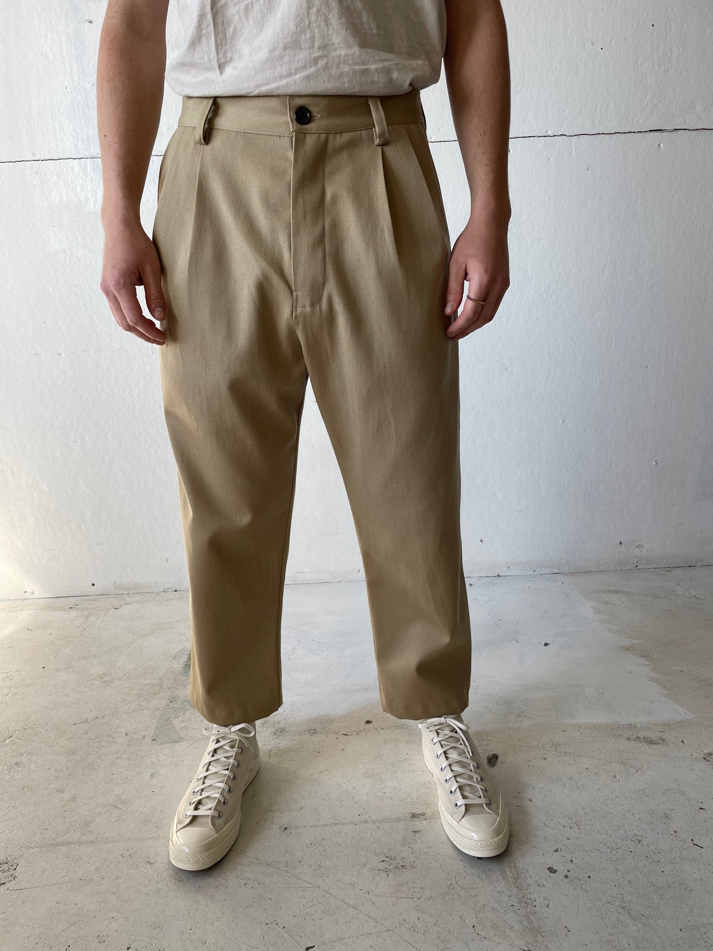 Dress Pants in Cotton/Wool Gabardine