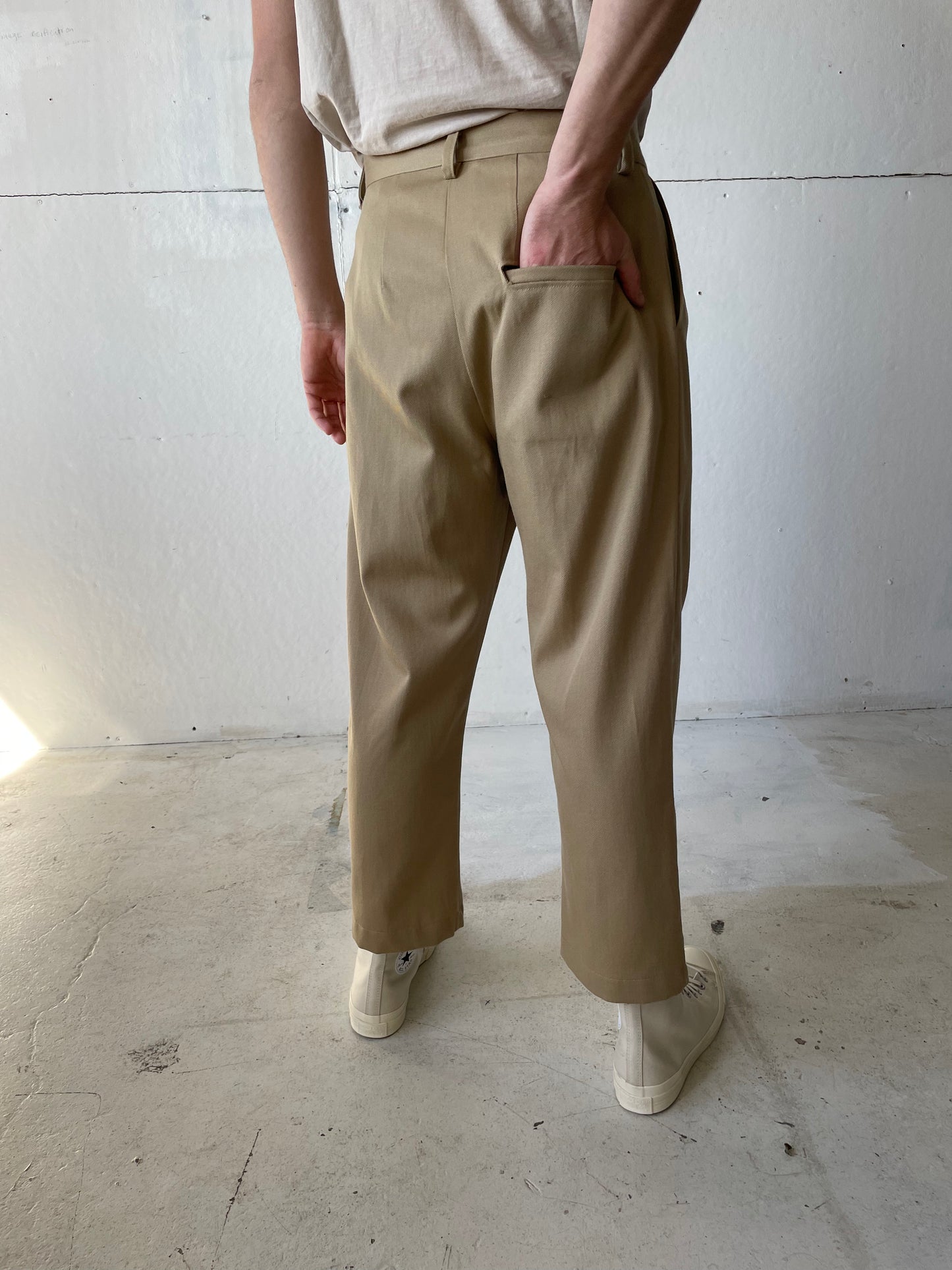 Dress Pants in Cotton/Wool Gabardine
