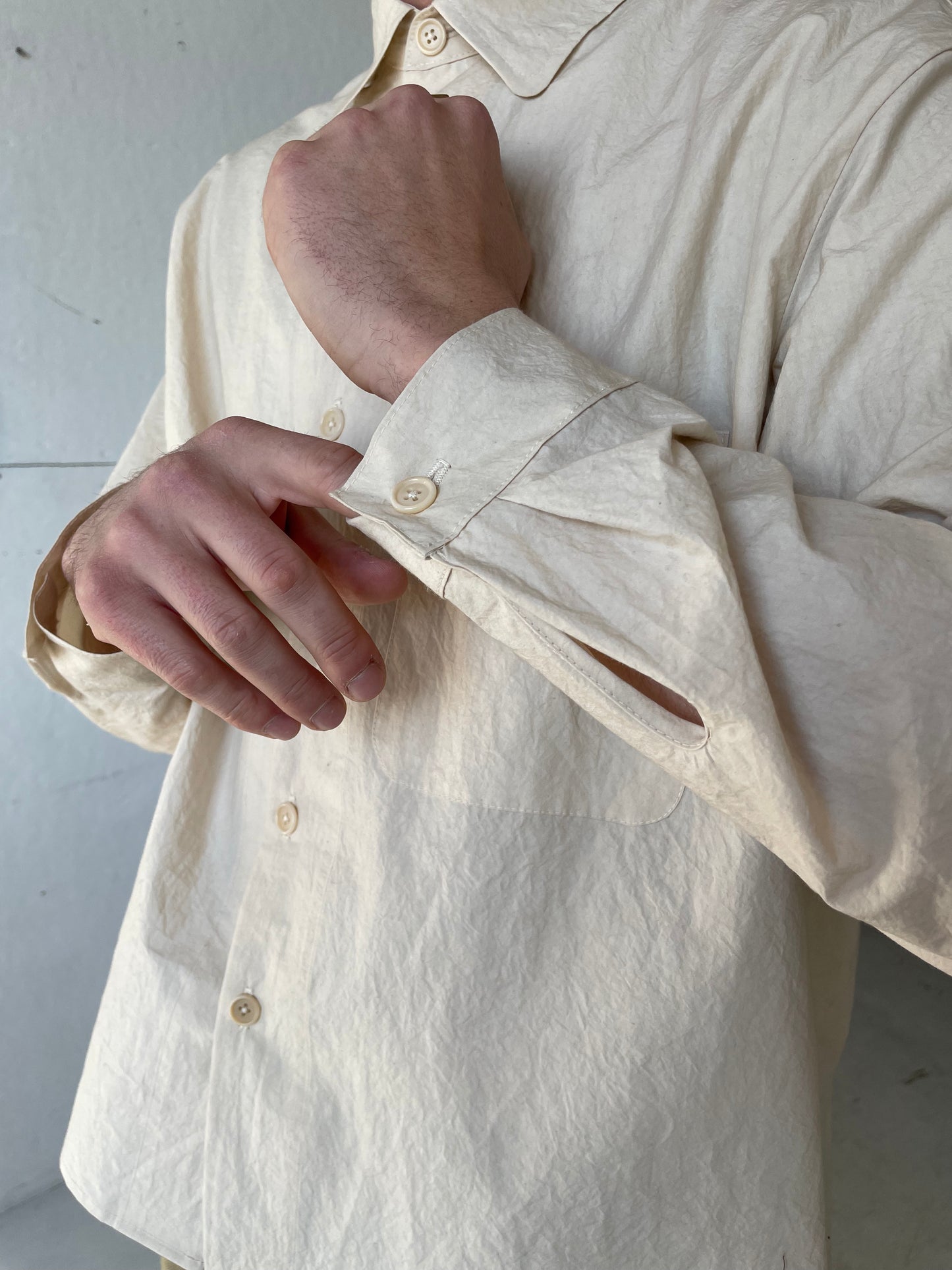 Tent Shirt in Cotton/Linen Typewriter Cloth