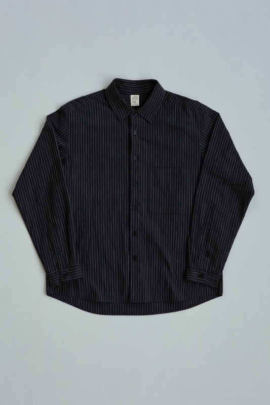 Dress Shirt in Striped Cotton Slub