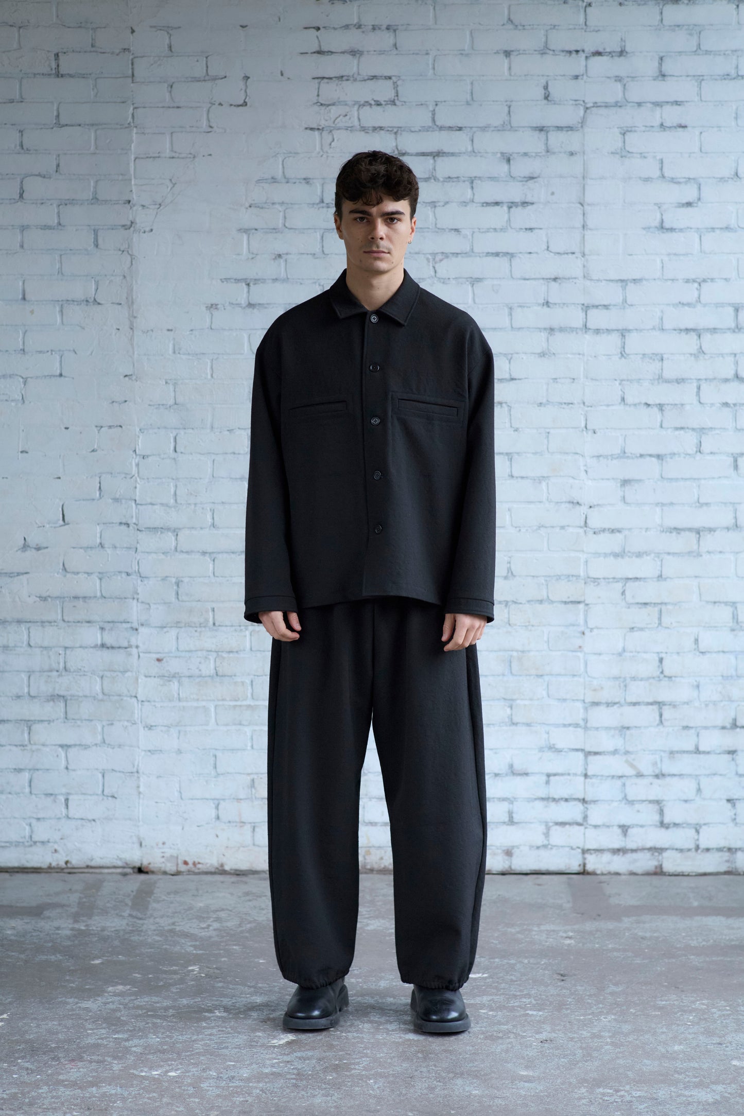 Work Shirt in Wool Gabardine