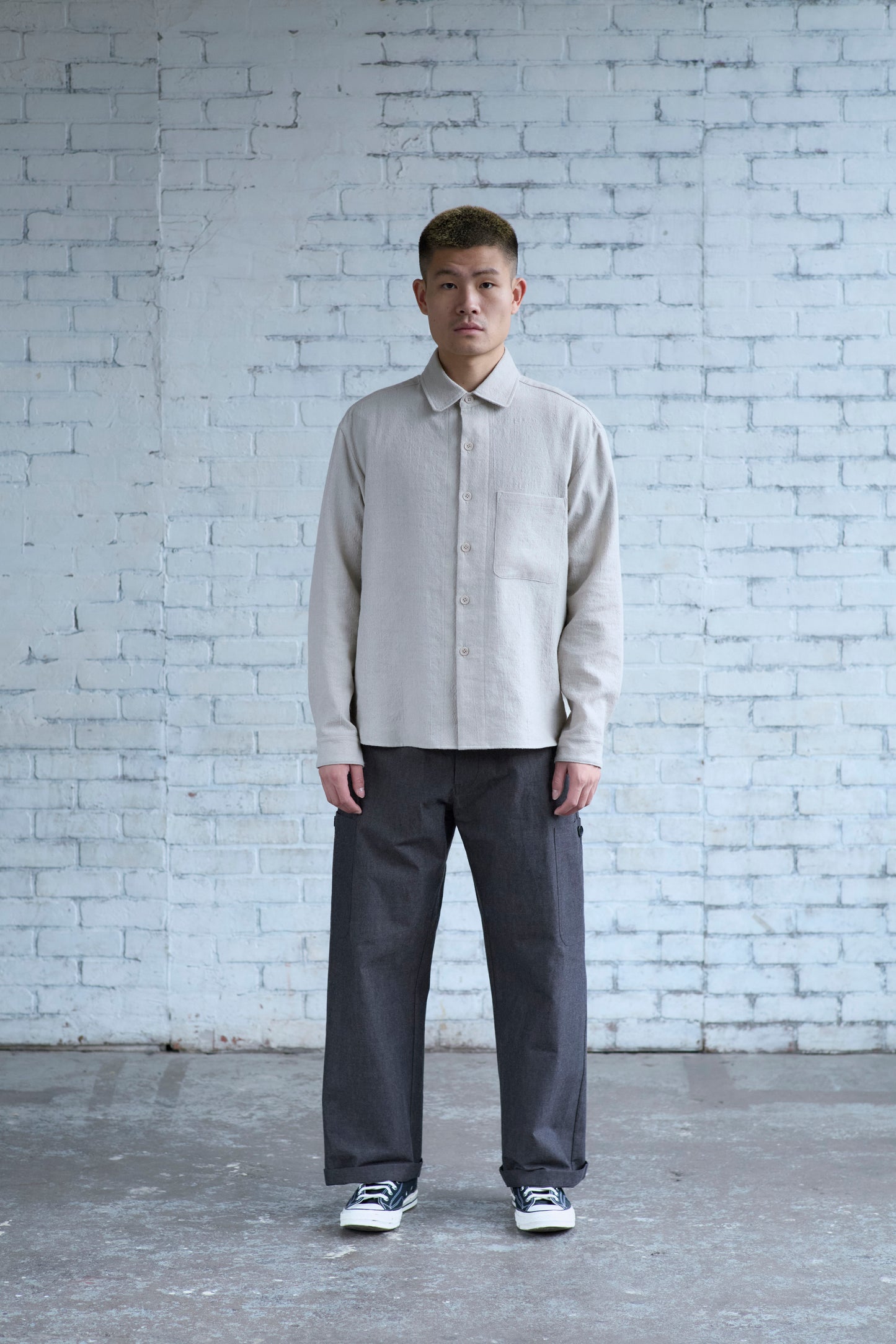 Tent Shirt in Sand Wool / Linen