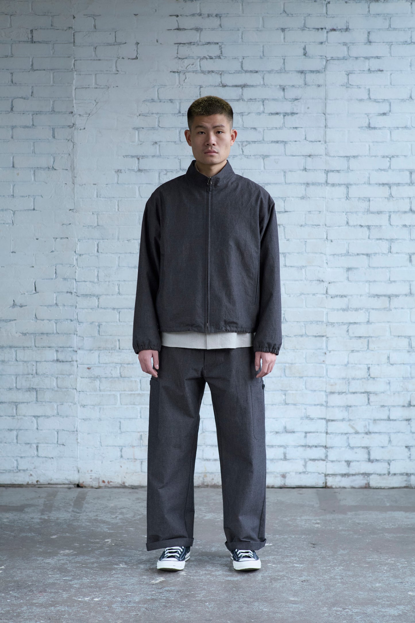 Slip Jacket in Wool / Cotton Buff