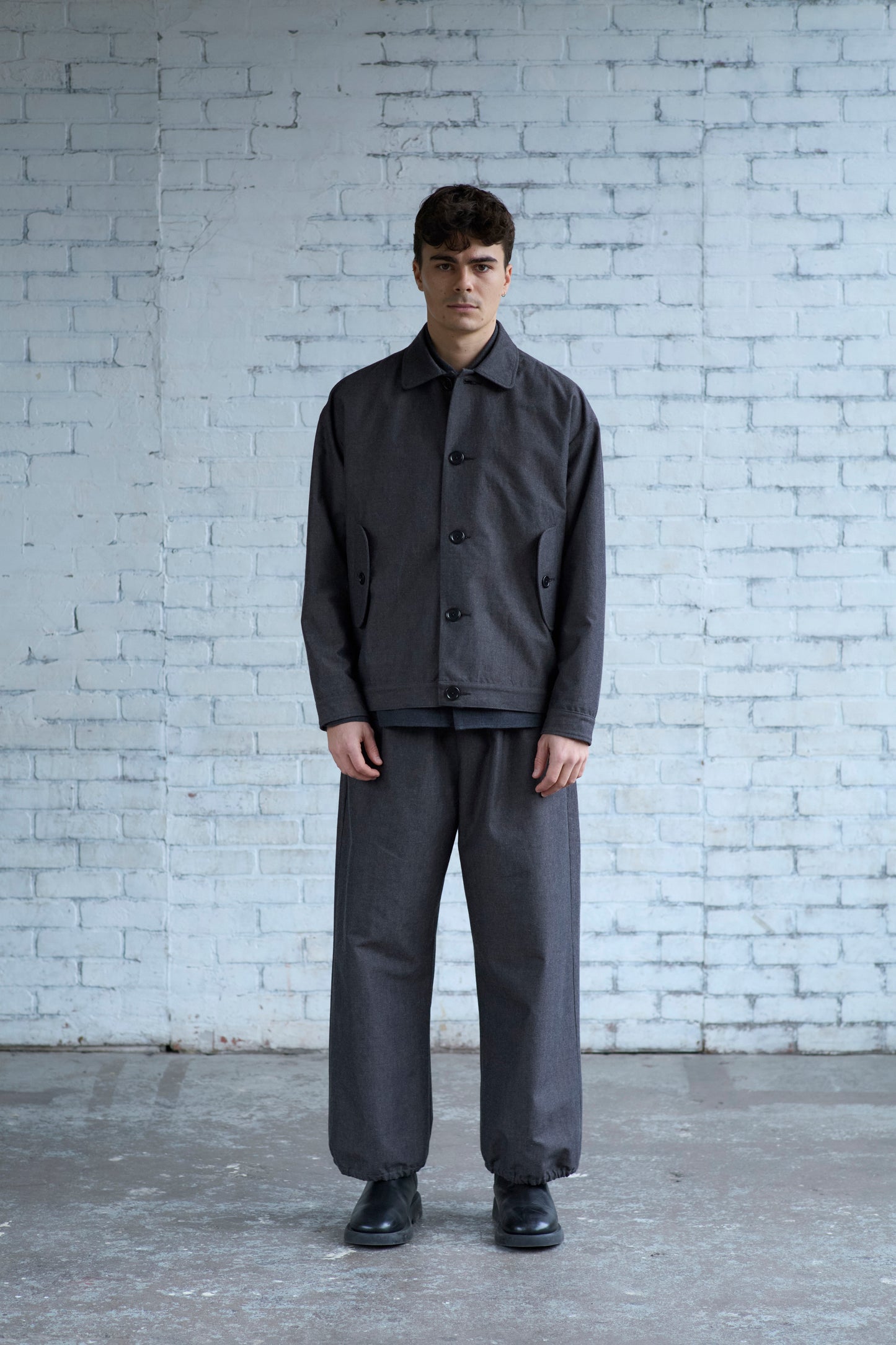 Dad's Jacket in Wool / Cotton Buff