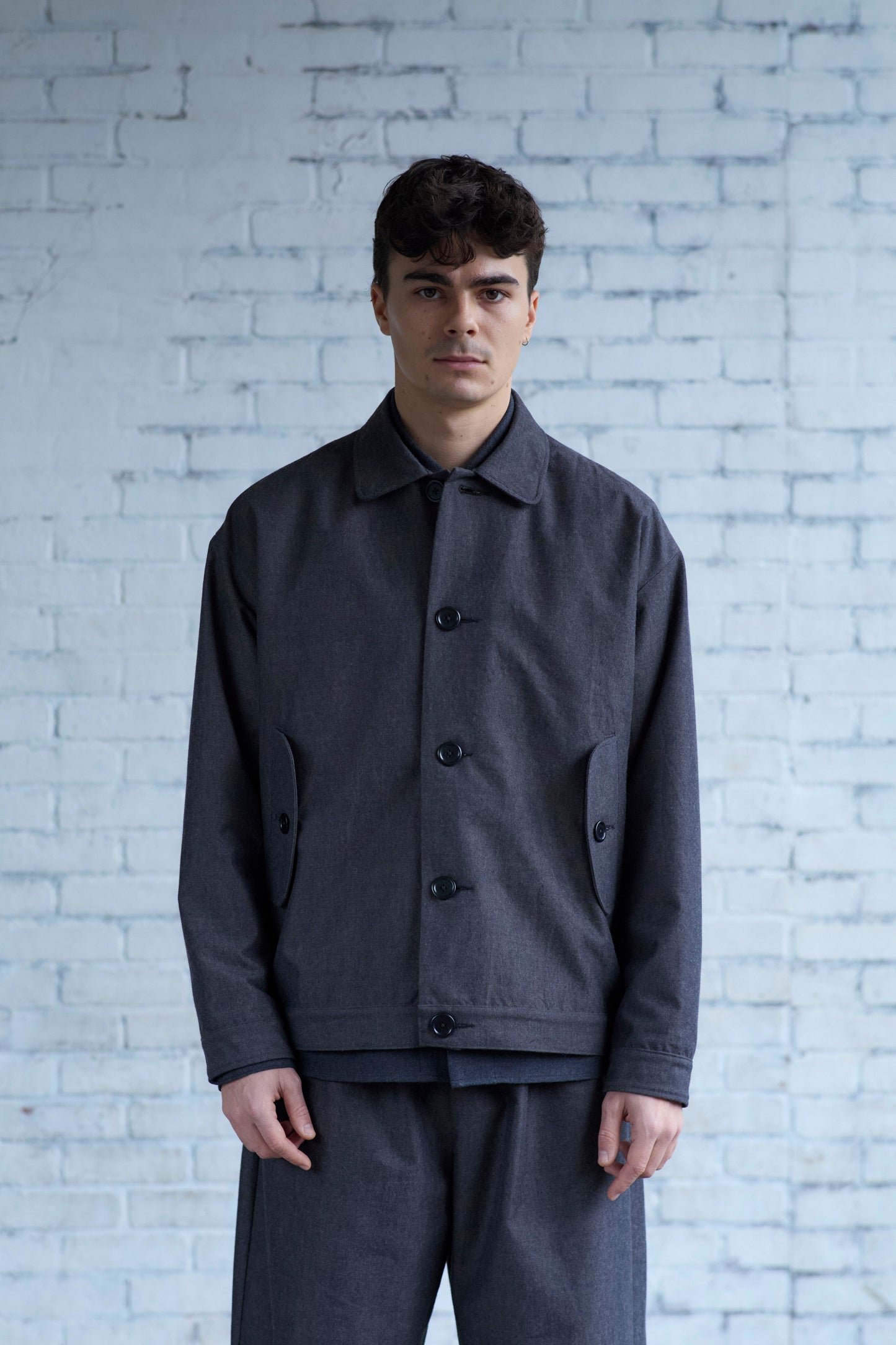 Dad's Jacket in Wool / Cotton Buff