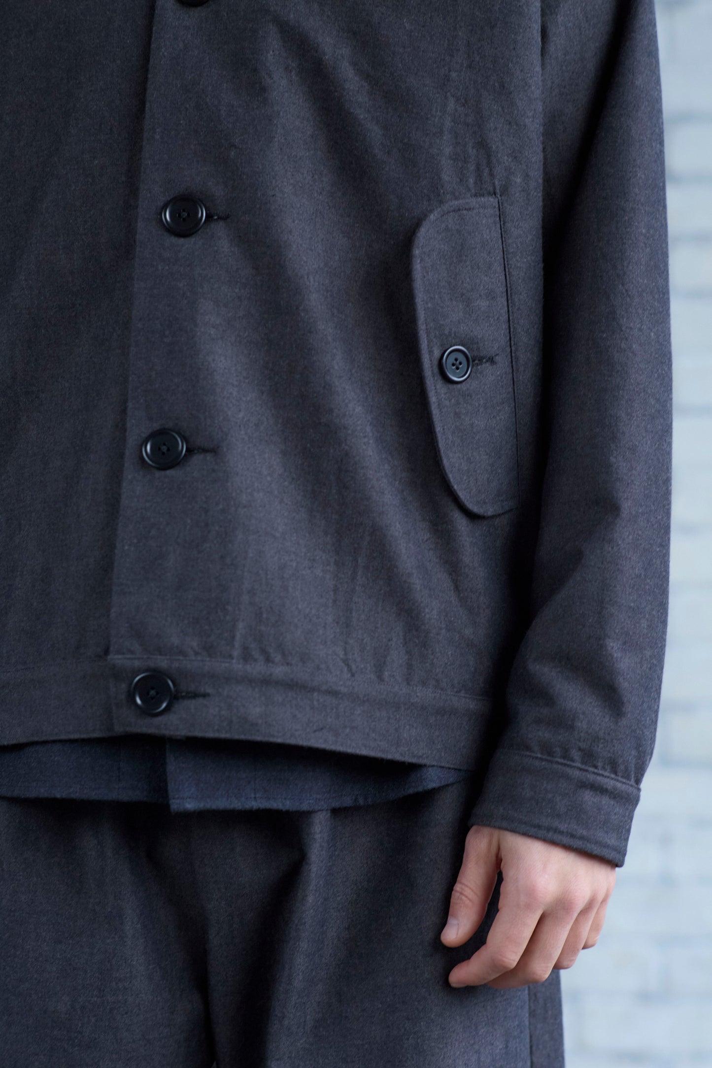 Dad's Jacket in Wool / Cotton Buff