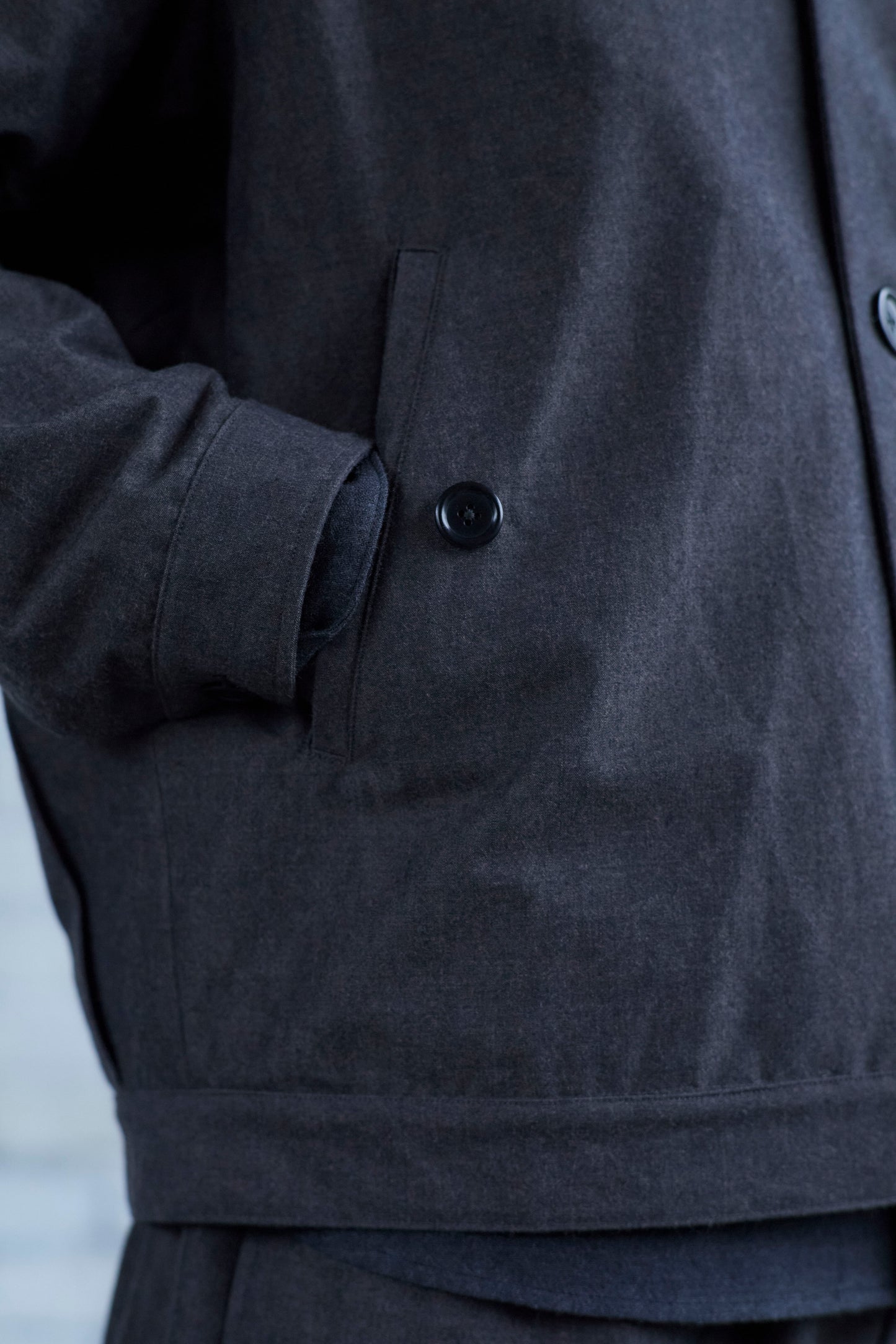 Dad's Jacket in Wool / Cotton Buff