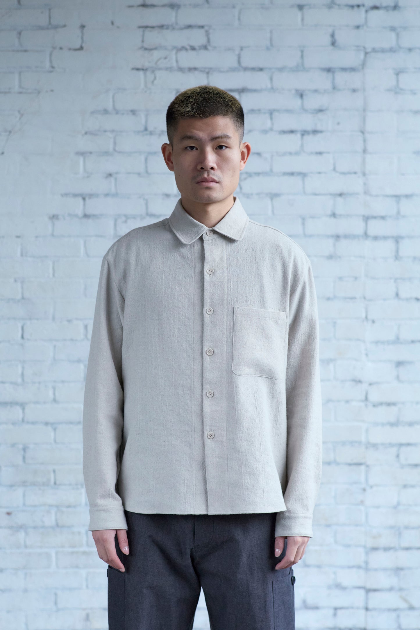 Tent Shirt in Sand Wool / Linen