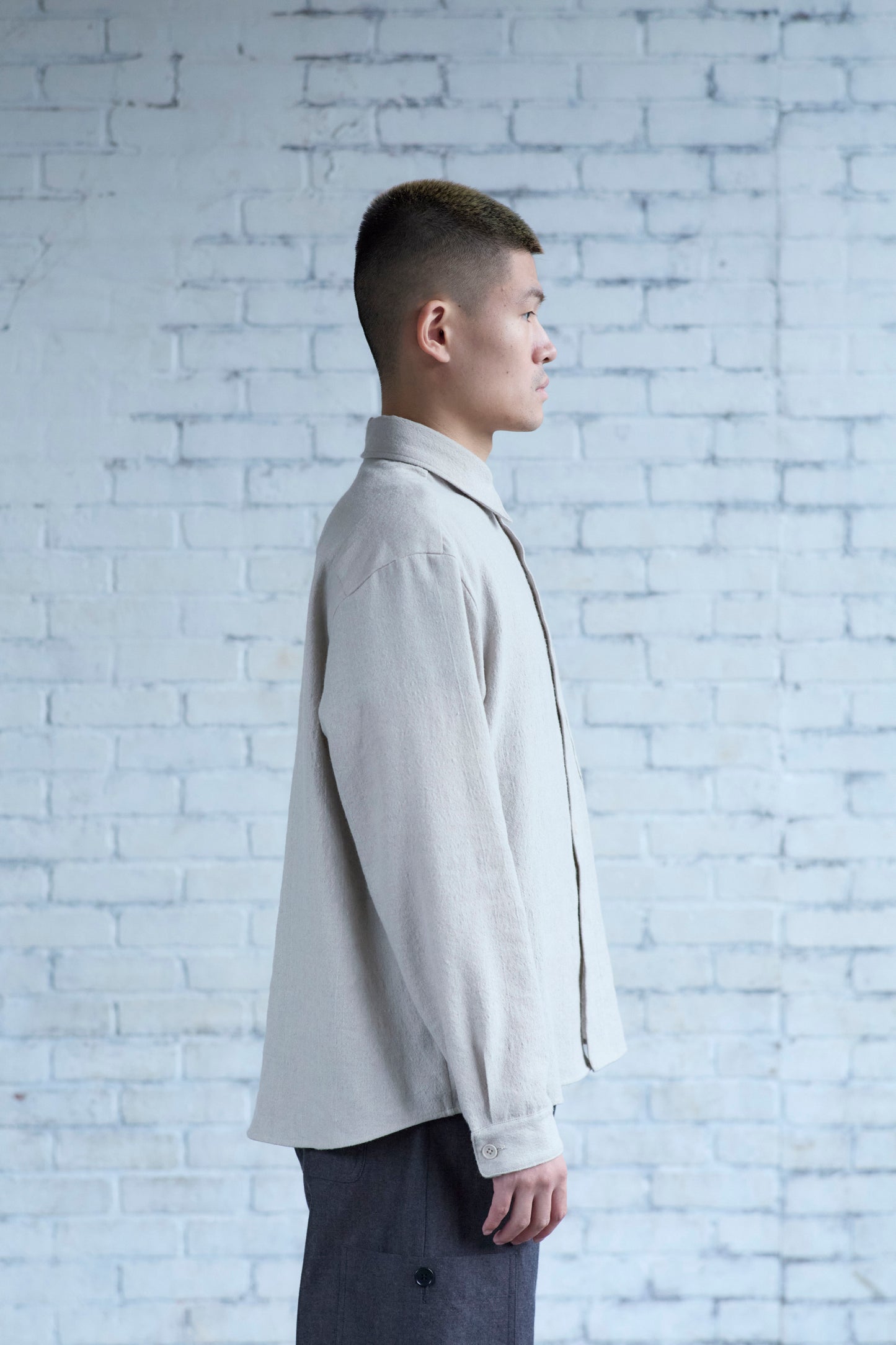 Tent Shirt in Sand Wool / Linen